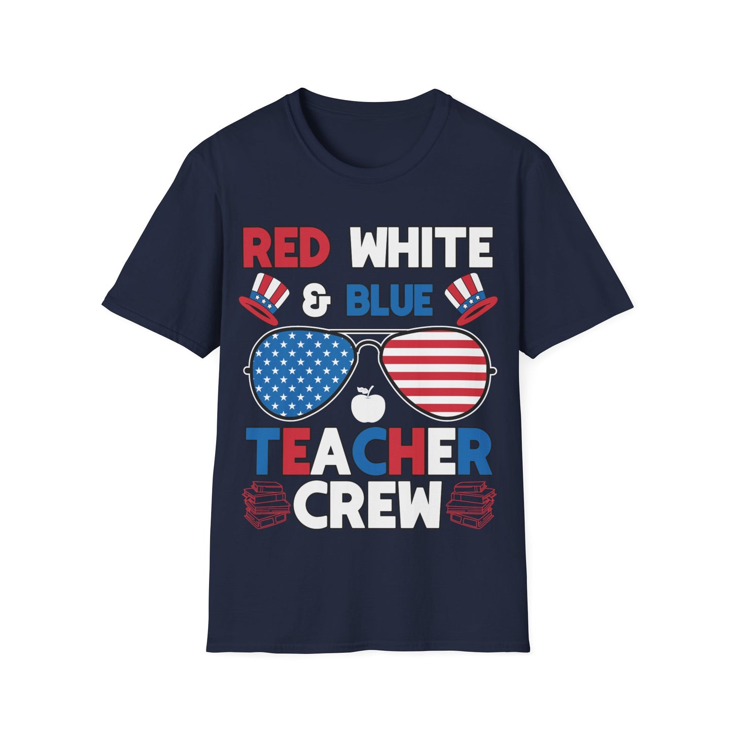 Red White & Blue Teacher Crew Patriotic - Teacher's Unisex Short Sleeve T-Shirt