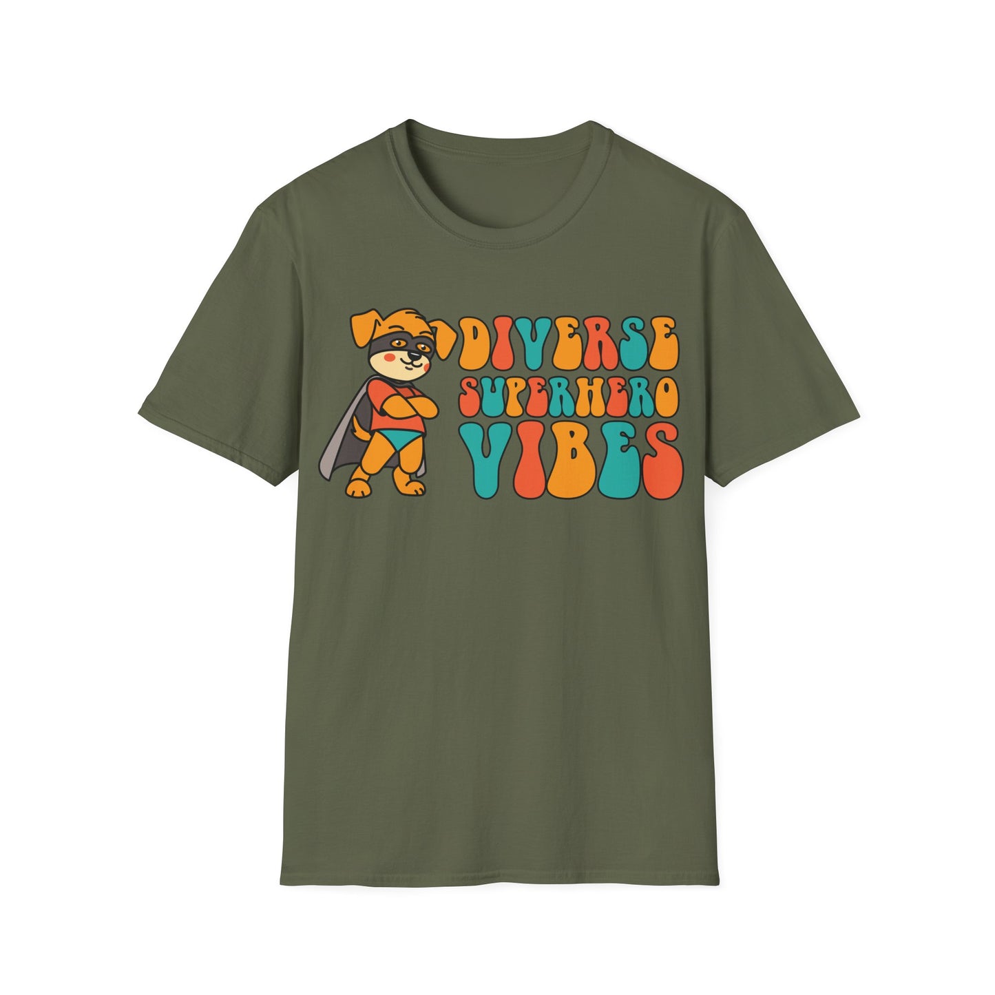 Diverse Superhero Vibes - Celebrating Neurodiversity + Inclusion - T-Shirt