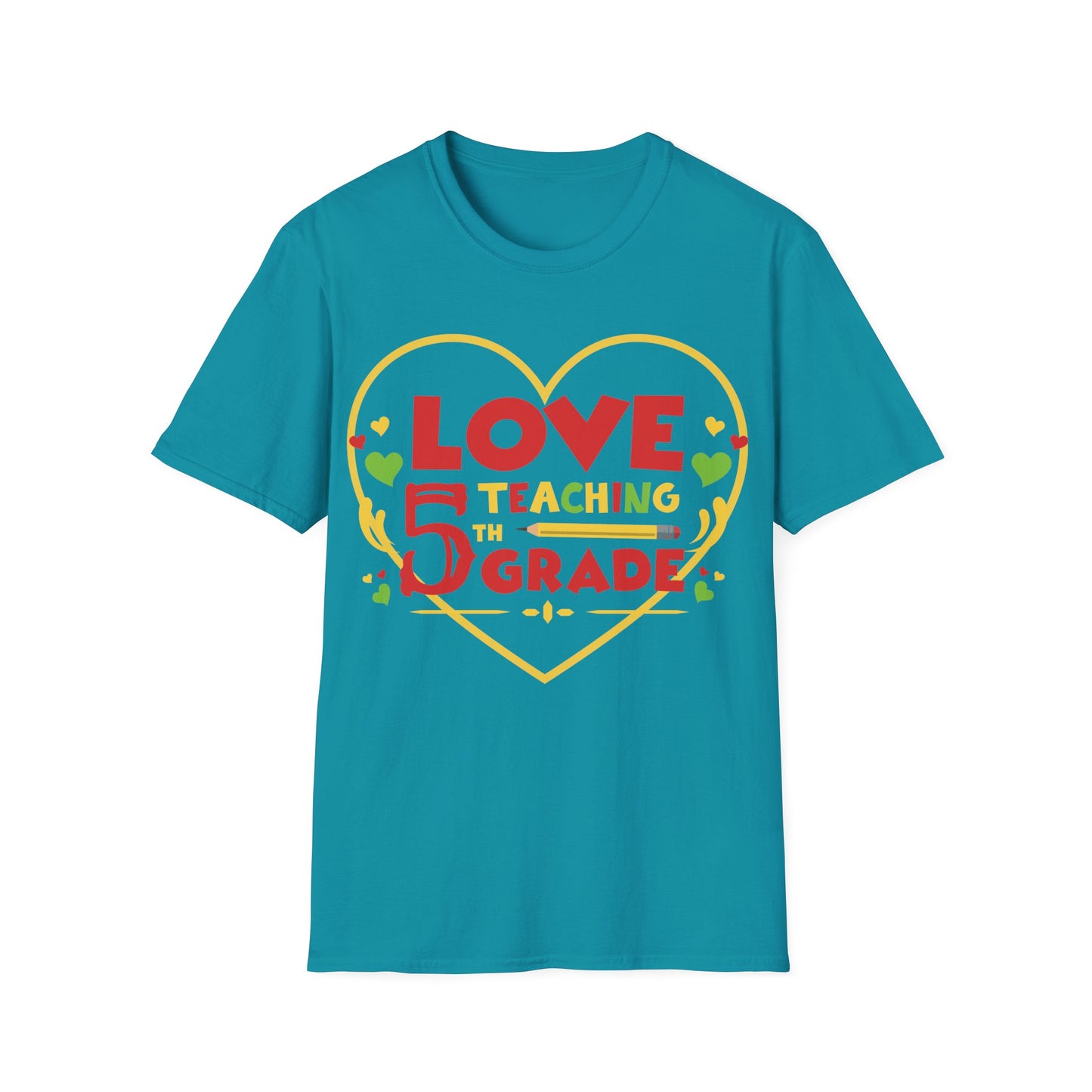 Love Teaching 5th Grade Unisex T-shirt - Perfect for Teachers and Celebrating Education!