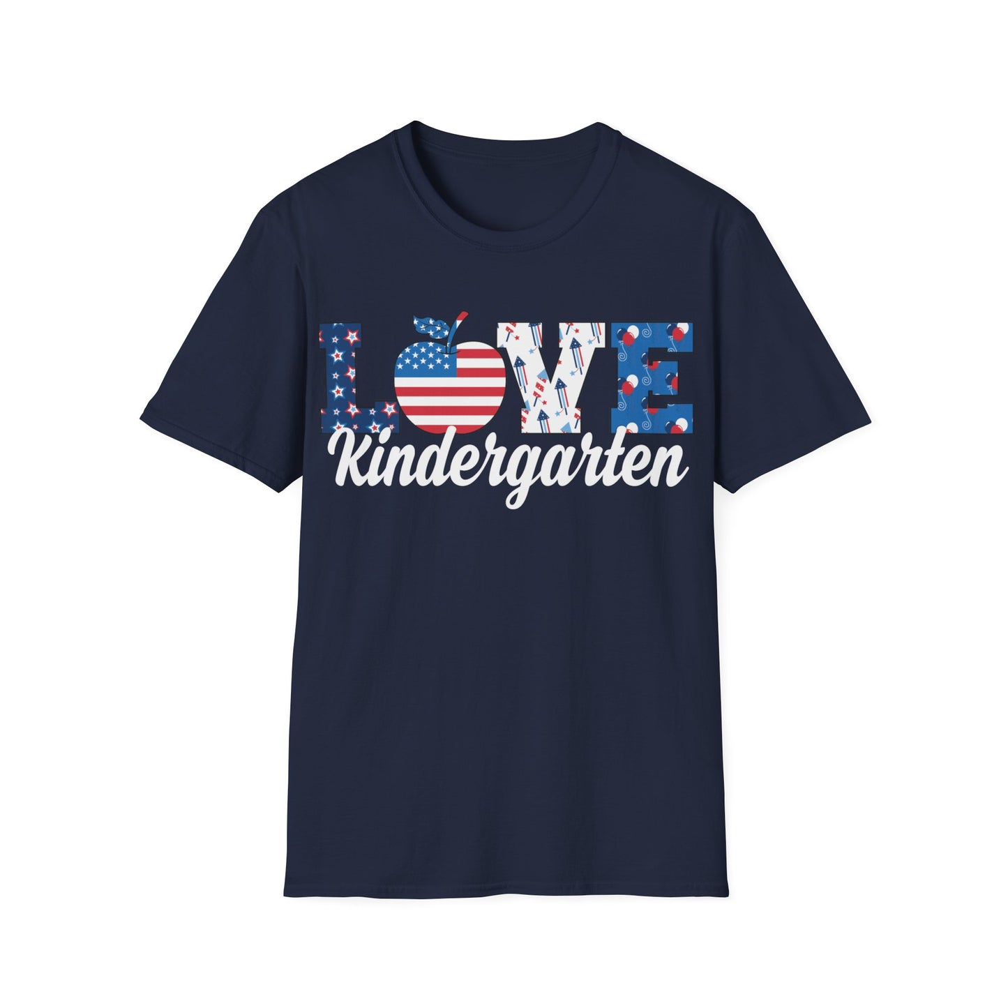 Love Kindergarten Patriotic - Unisex Short Sleeve T-Shirt