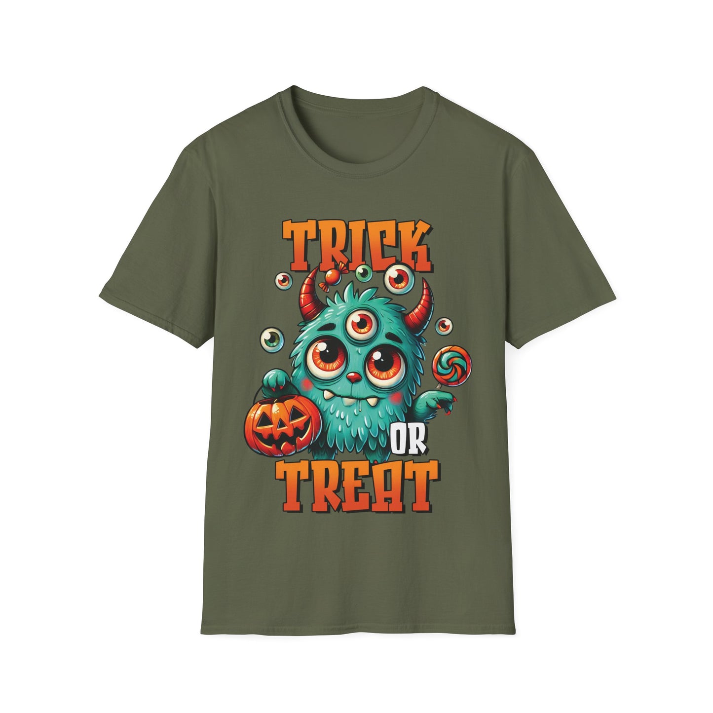Trick or Treat Monster T-Shirt | Cute Halloween Teacher Tee