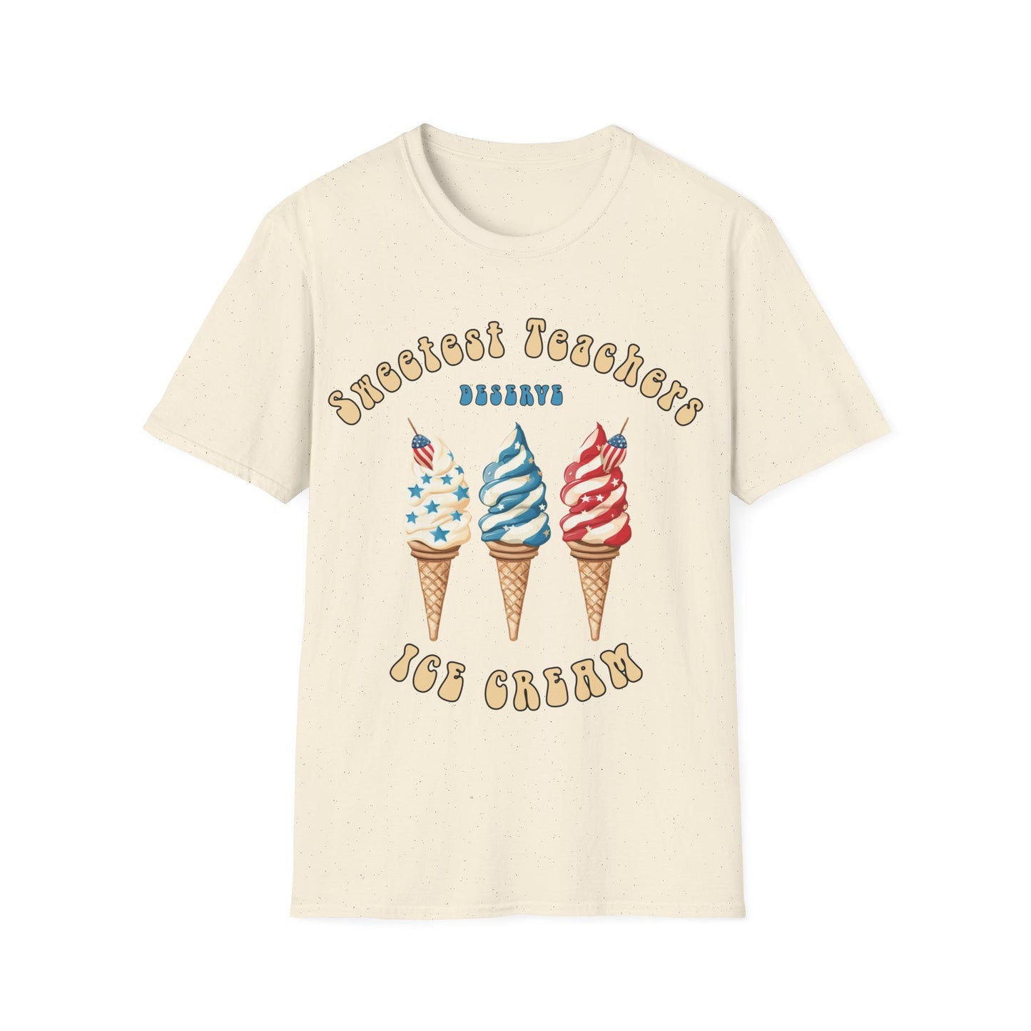 Sweetest Teachers Deserve Ice-Cream - Unisex Short Sleeve T-Shirt
