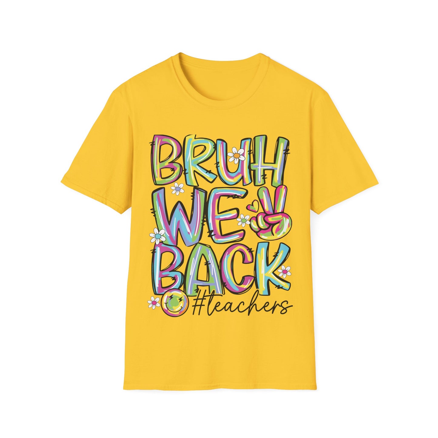 Bruh We Back Word Graphic Tee - Back To School T-Shirt