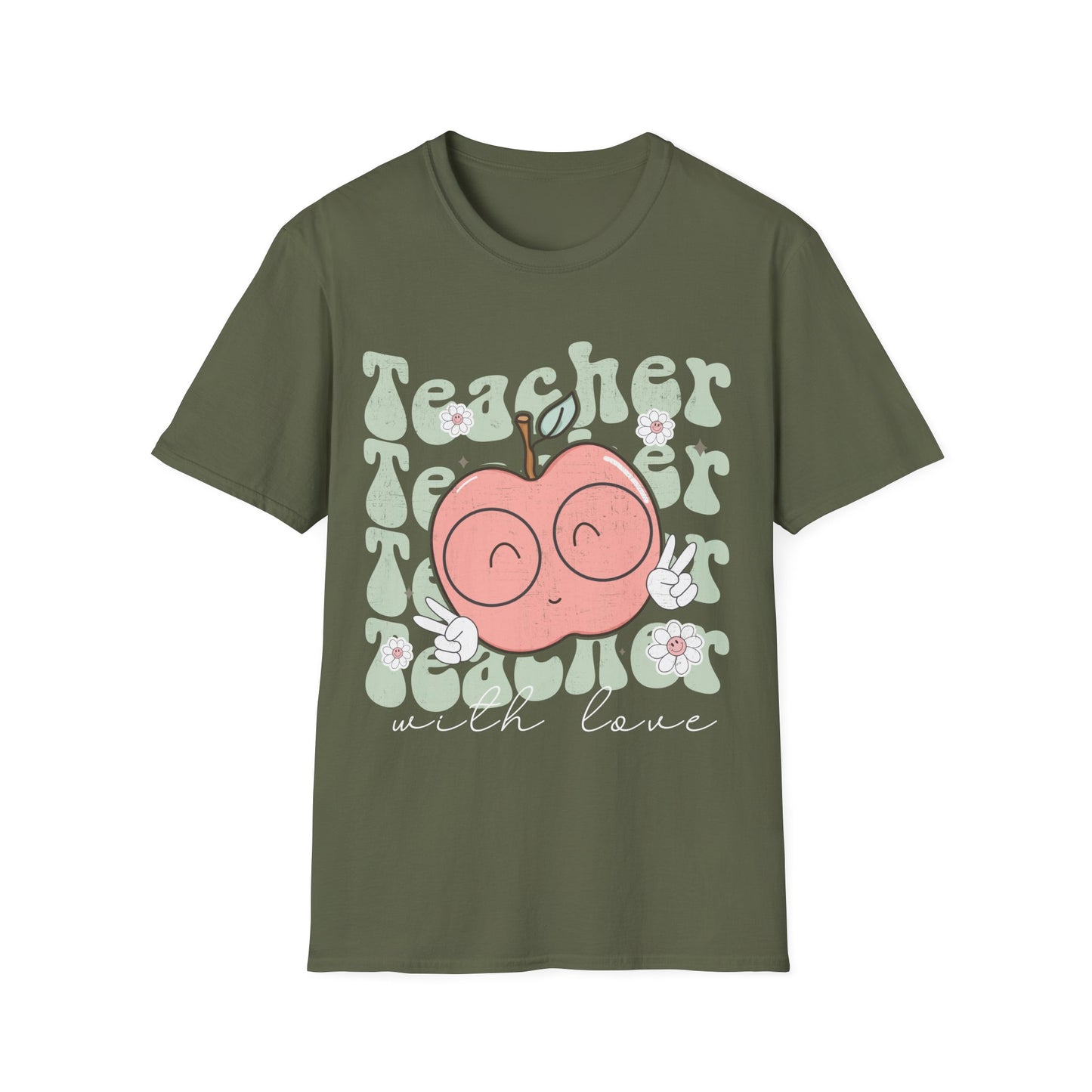 Teacher T-shirt: Cute Apple Design with Love
