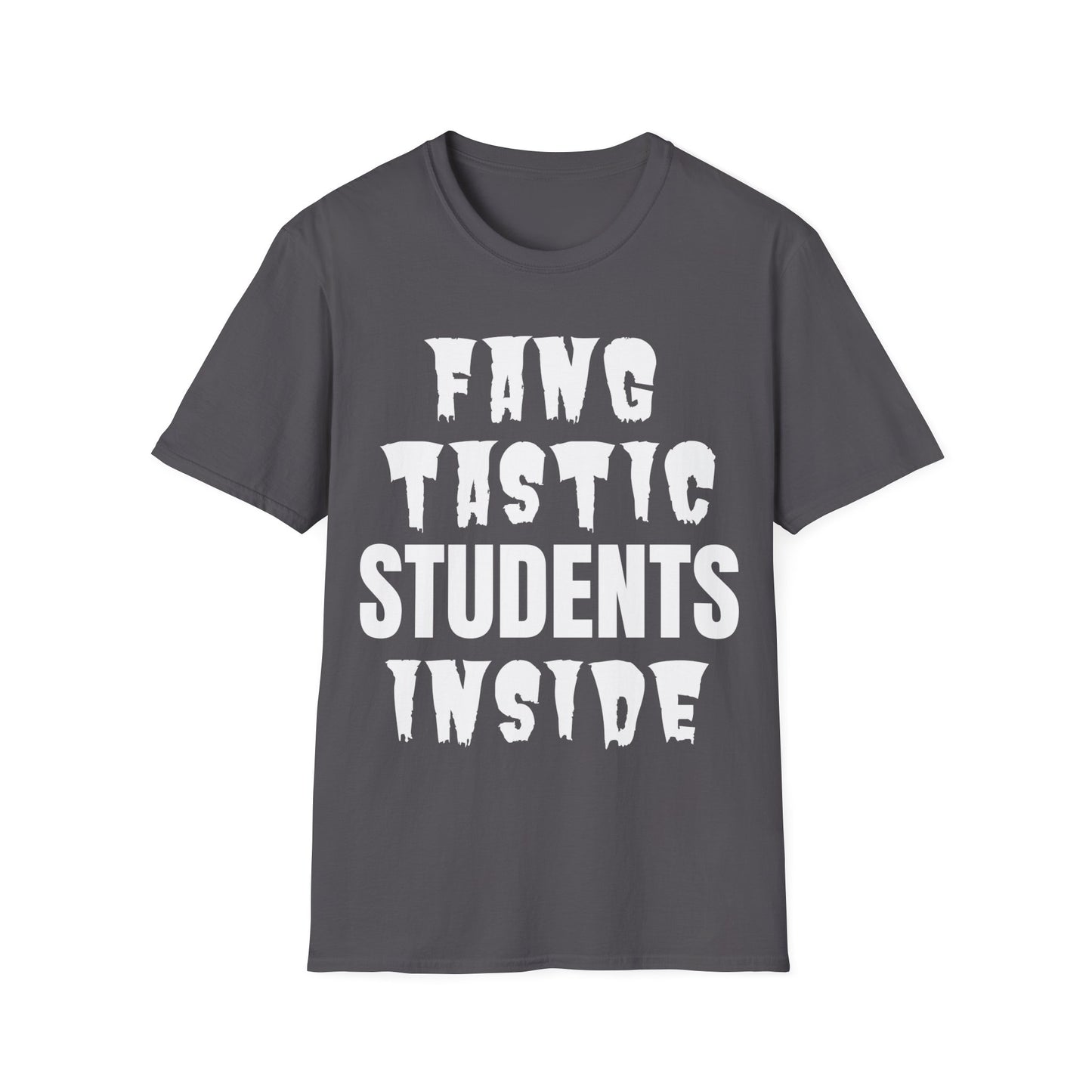 Fang-Tastic Students Inside Halloween Teacher T-Shirt + Hoodie | Funny Classroom Outfit