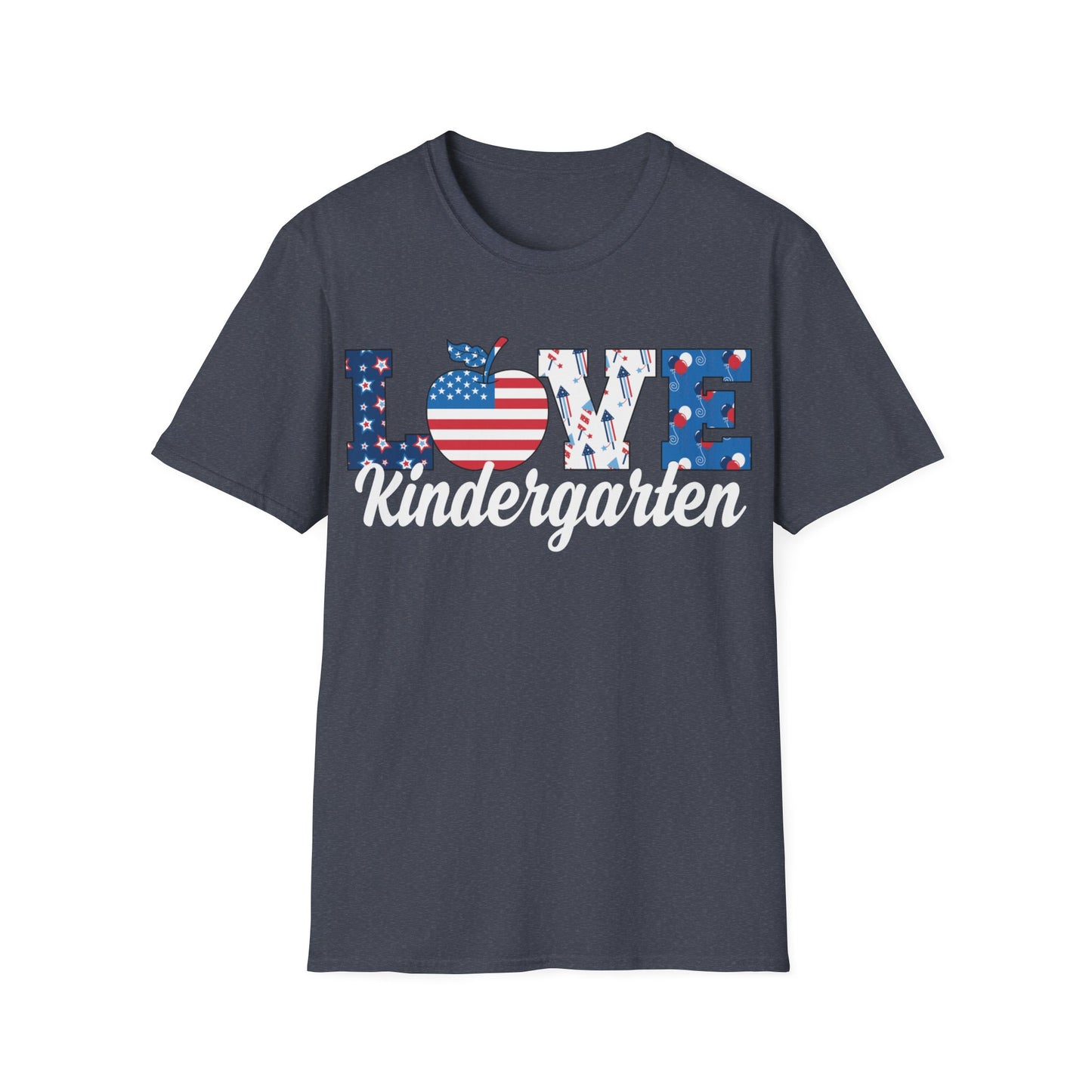 Love Kindergarten Patriotic - Unisex Short Sleeve T-Shirt