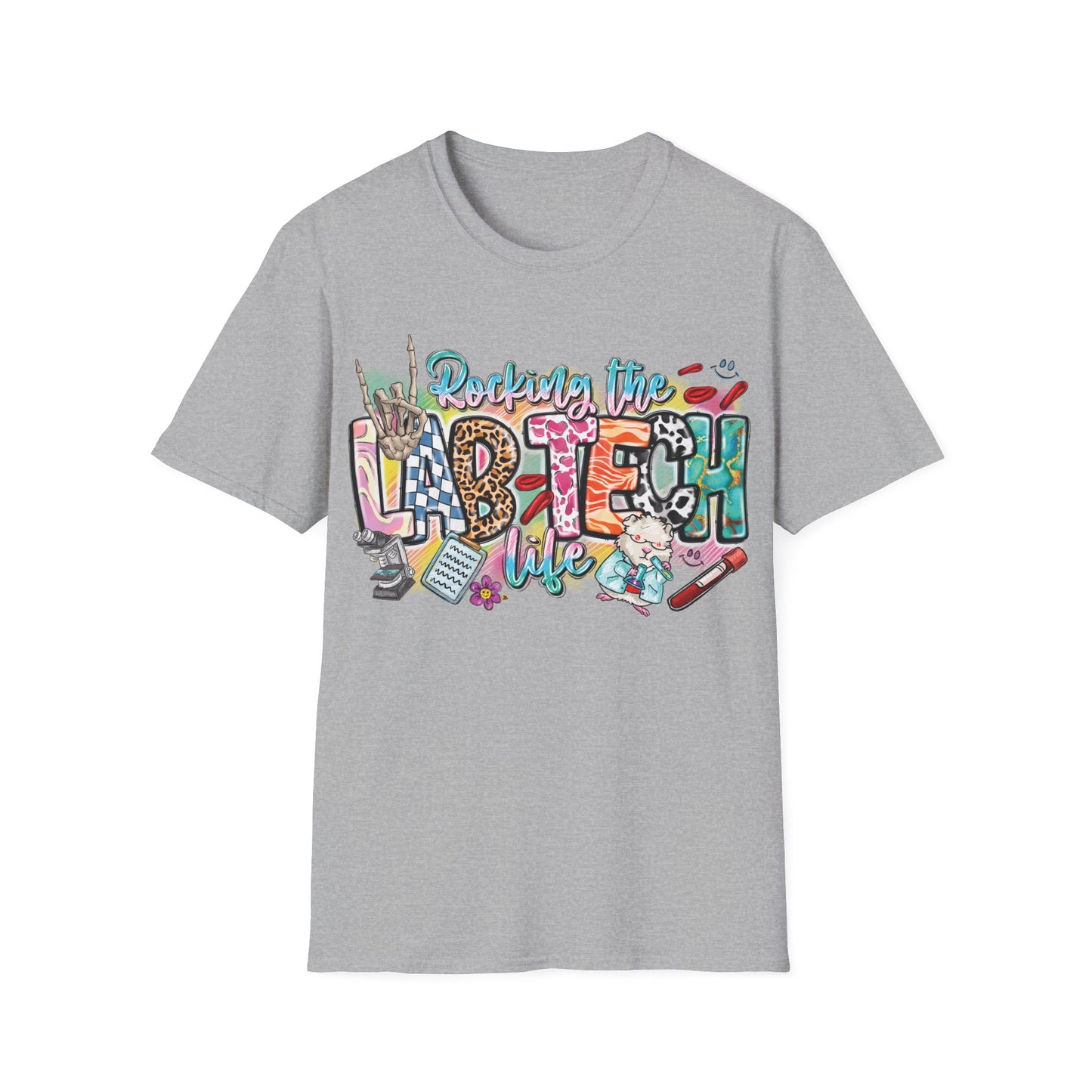Rocking the Lab Tech Life - Colorful + Bright Unisex Short Sleeve T-Shirt