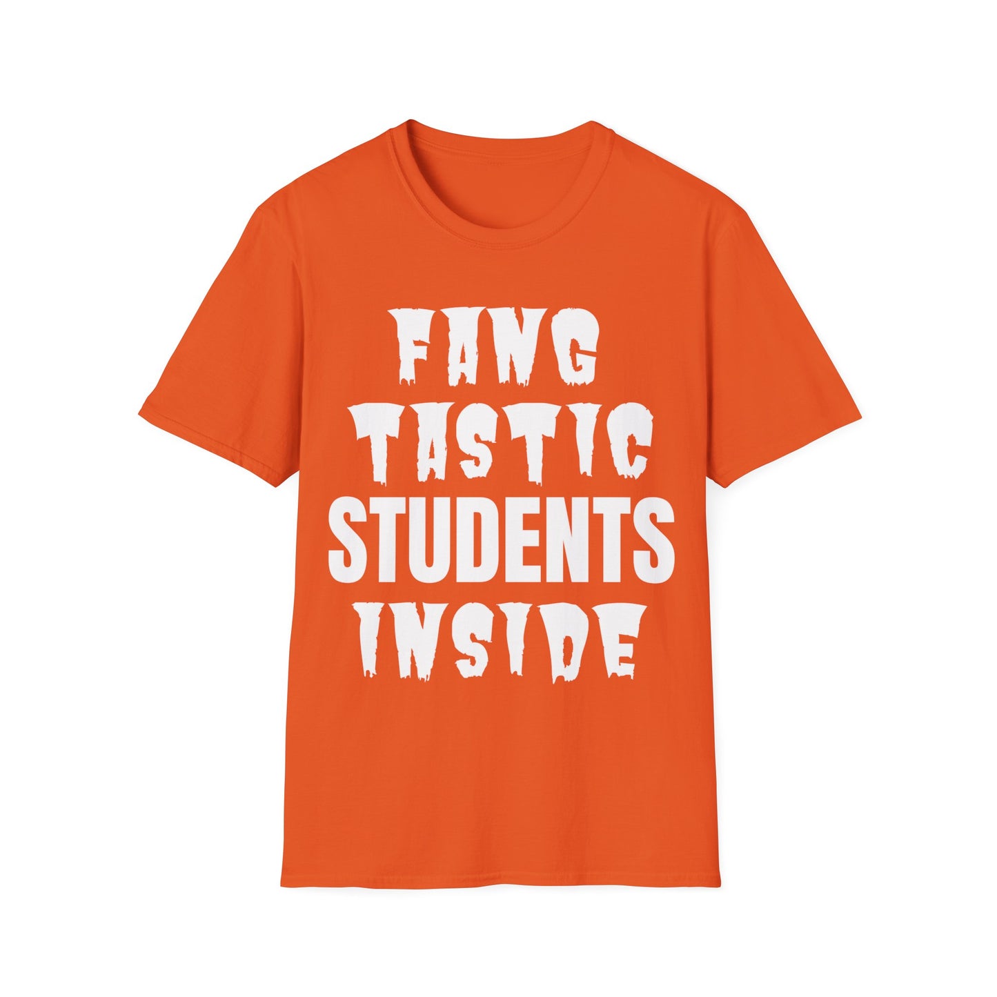 Fang-Tastic Students Inside Halloween Teacher T-Shirt + Hoodie | Funny Classroom Outfit