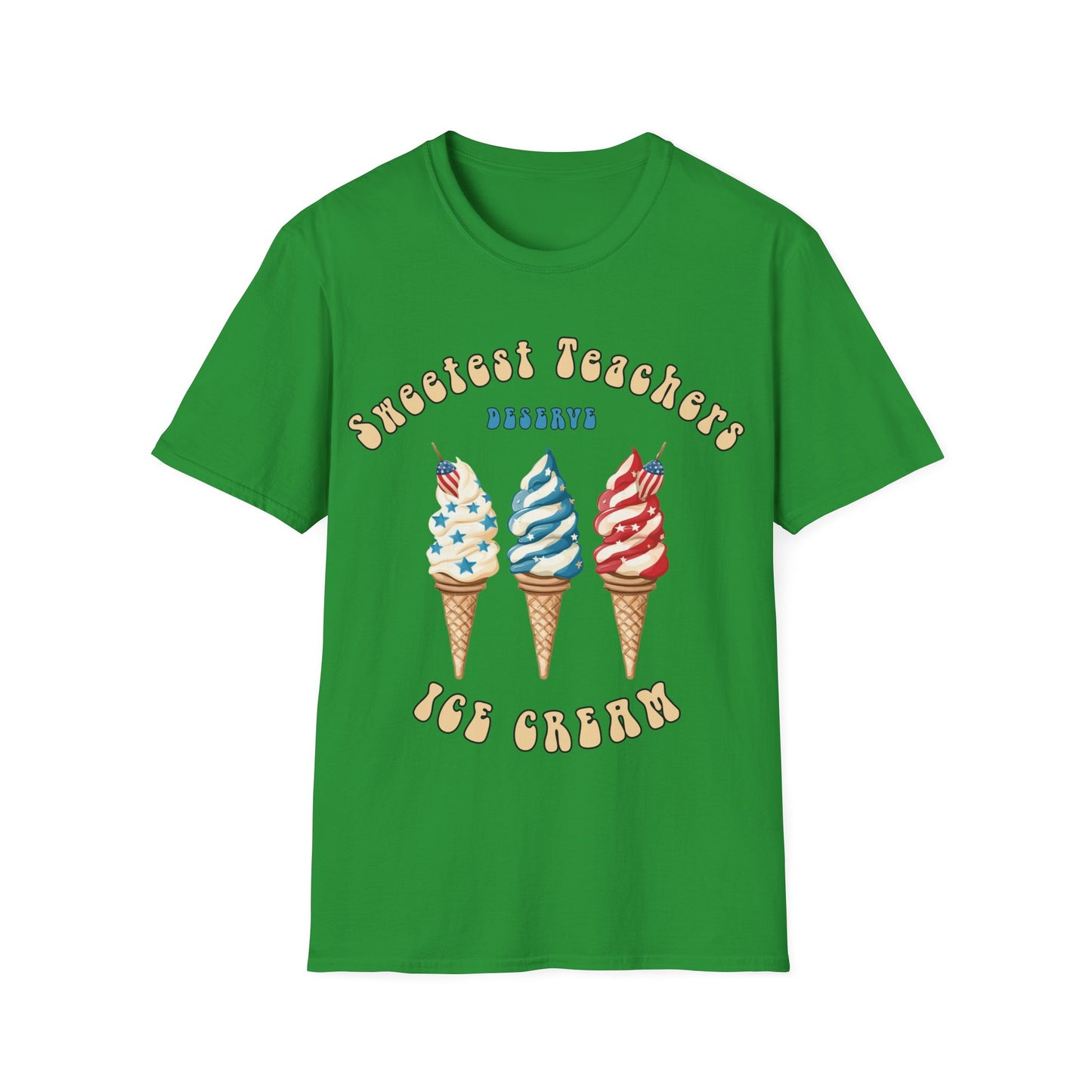 Sweetest Teachers Deserve Ice-Cream - Unisex Short Sleeve T-Shirt