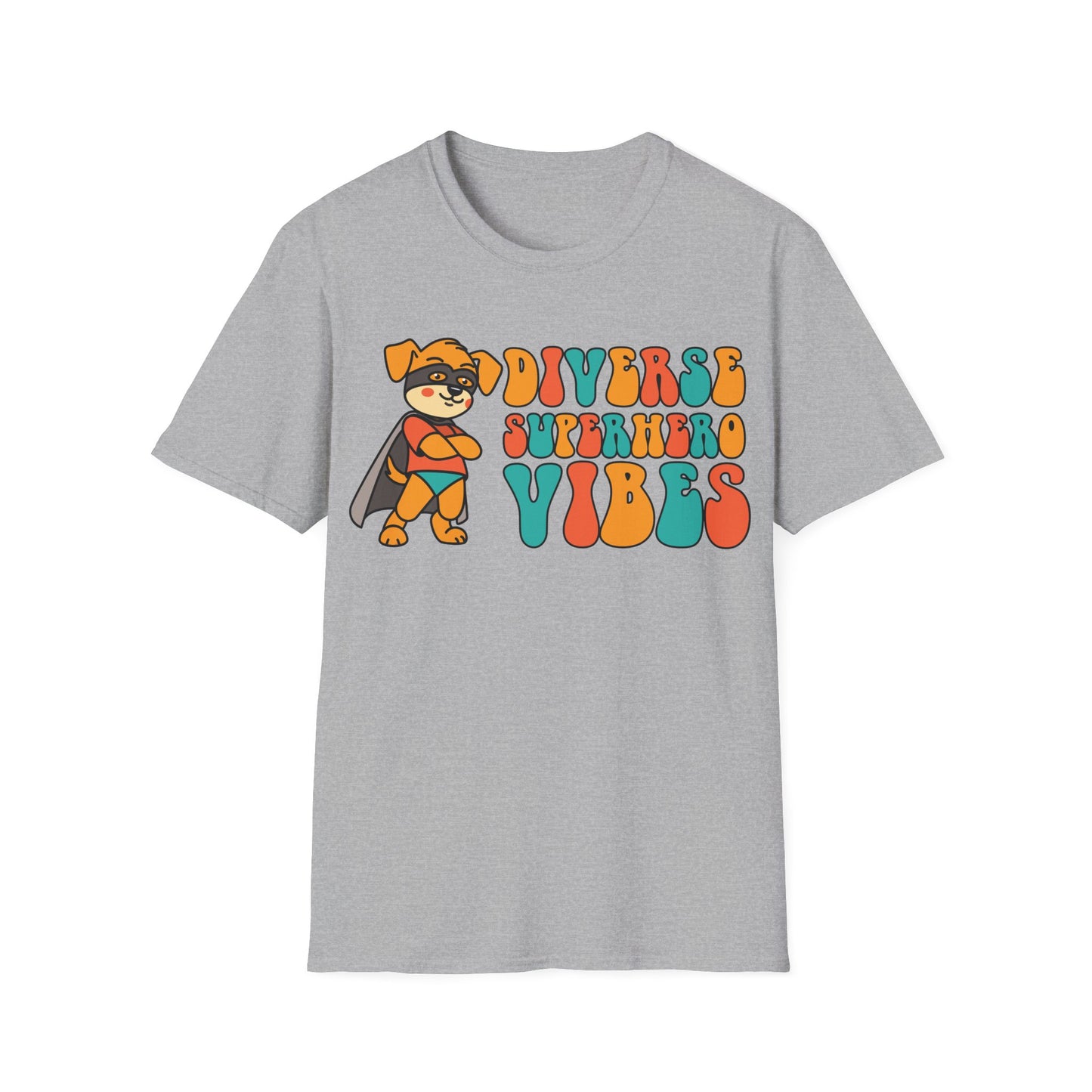 Diverse Superhero Vibes - Celebrating Neurodiversity + Inclusion - T-Shirt
