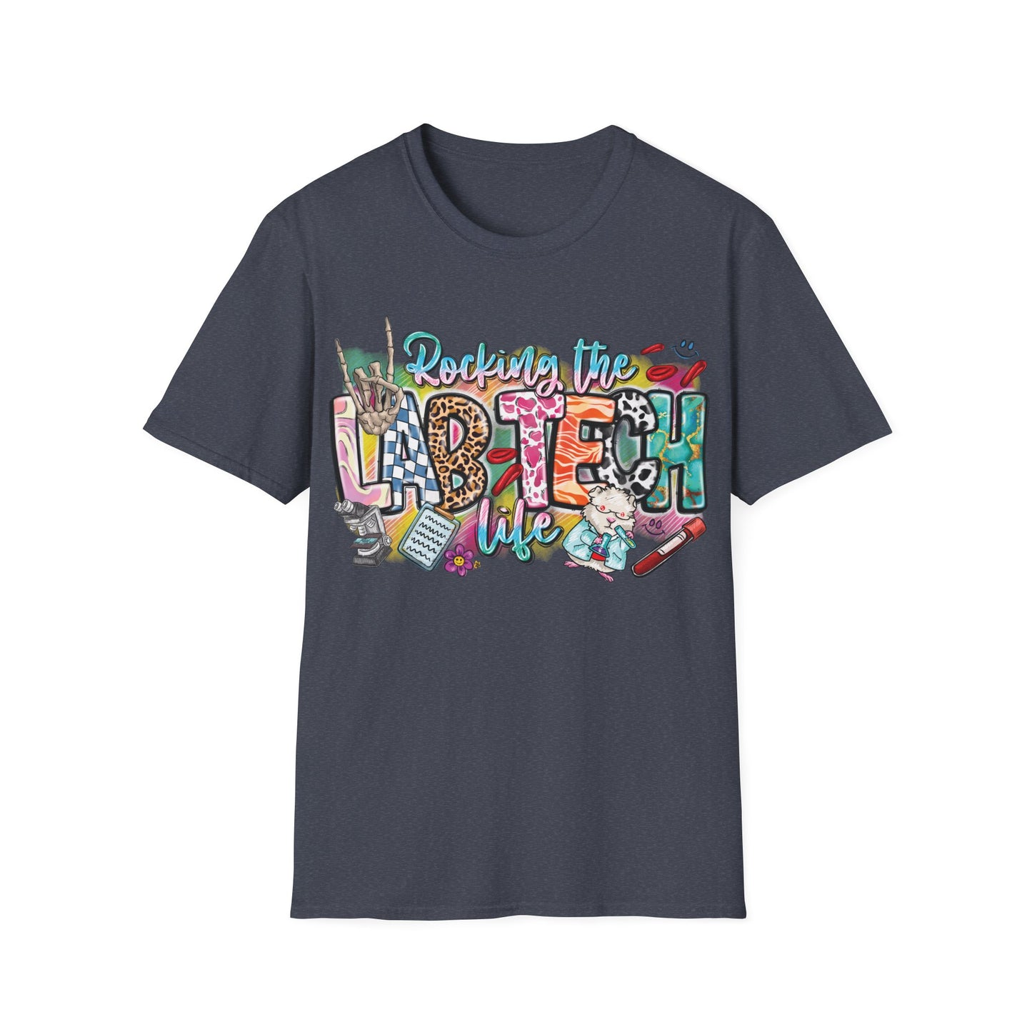 Rocking the Lab Tech Life - Colorful + Bright Unisex Short Sleeve T-Shirt