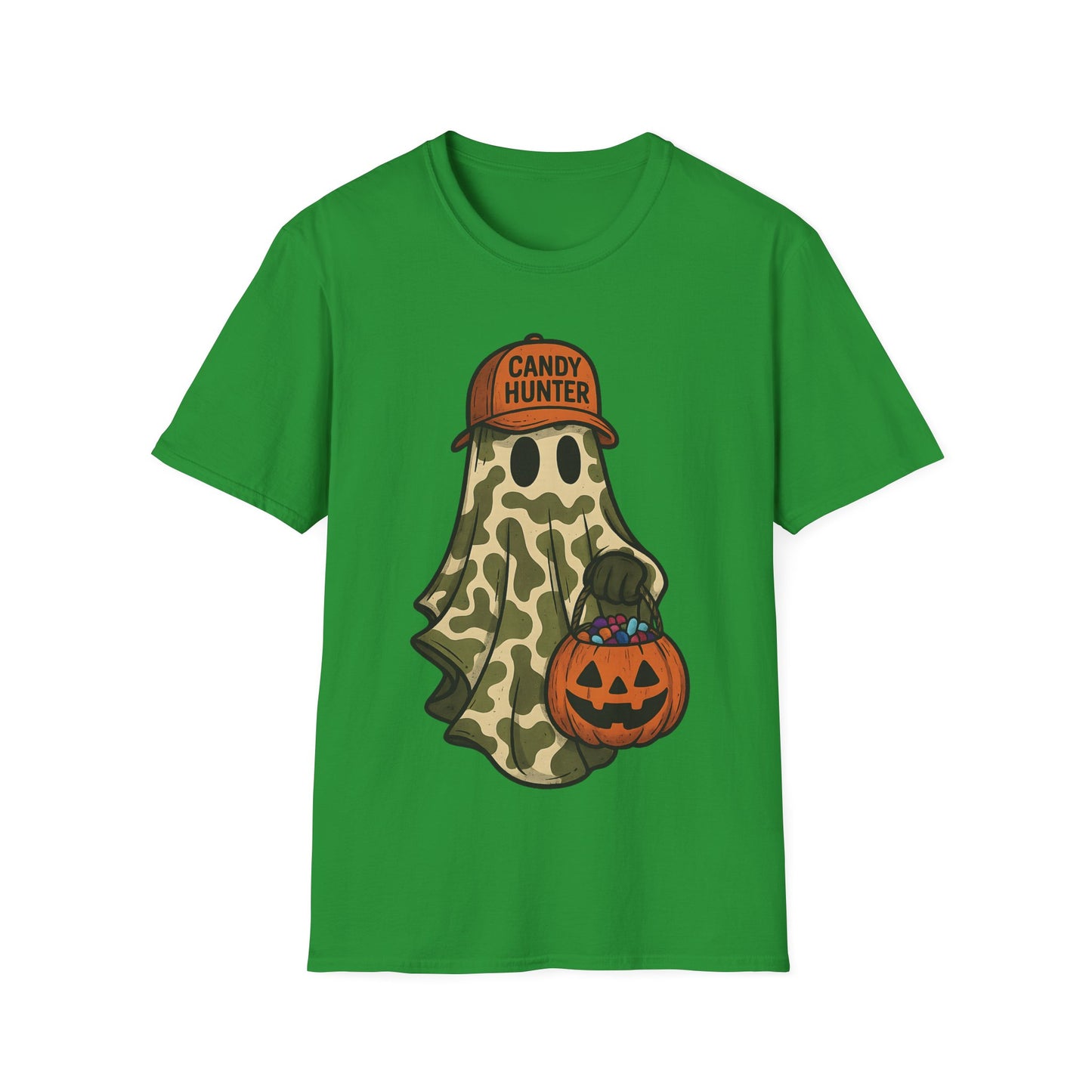 Candy Hunter Ghost Shirt – Funny Camo Halloween Trick-or-Treat T-Shirt