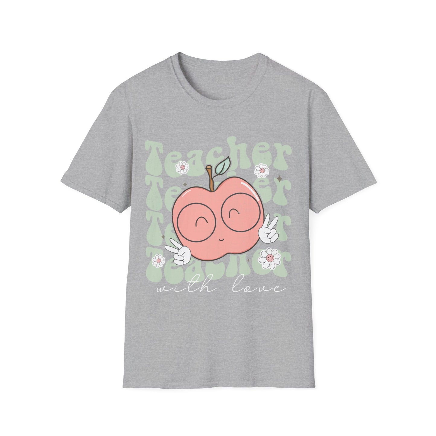 Teacher T-shirt: Cute Apple Design with Love