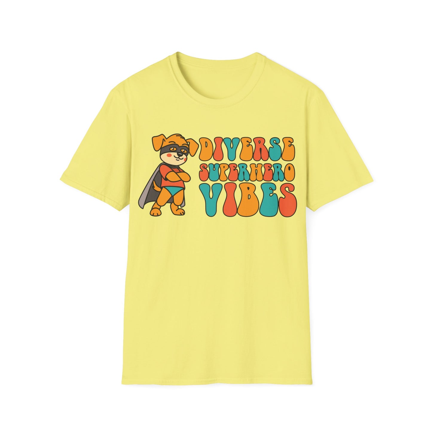 Diverse Superhero Vibes - Celebrating Neurodiversity + Inclusion - T-Shirt