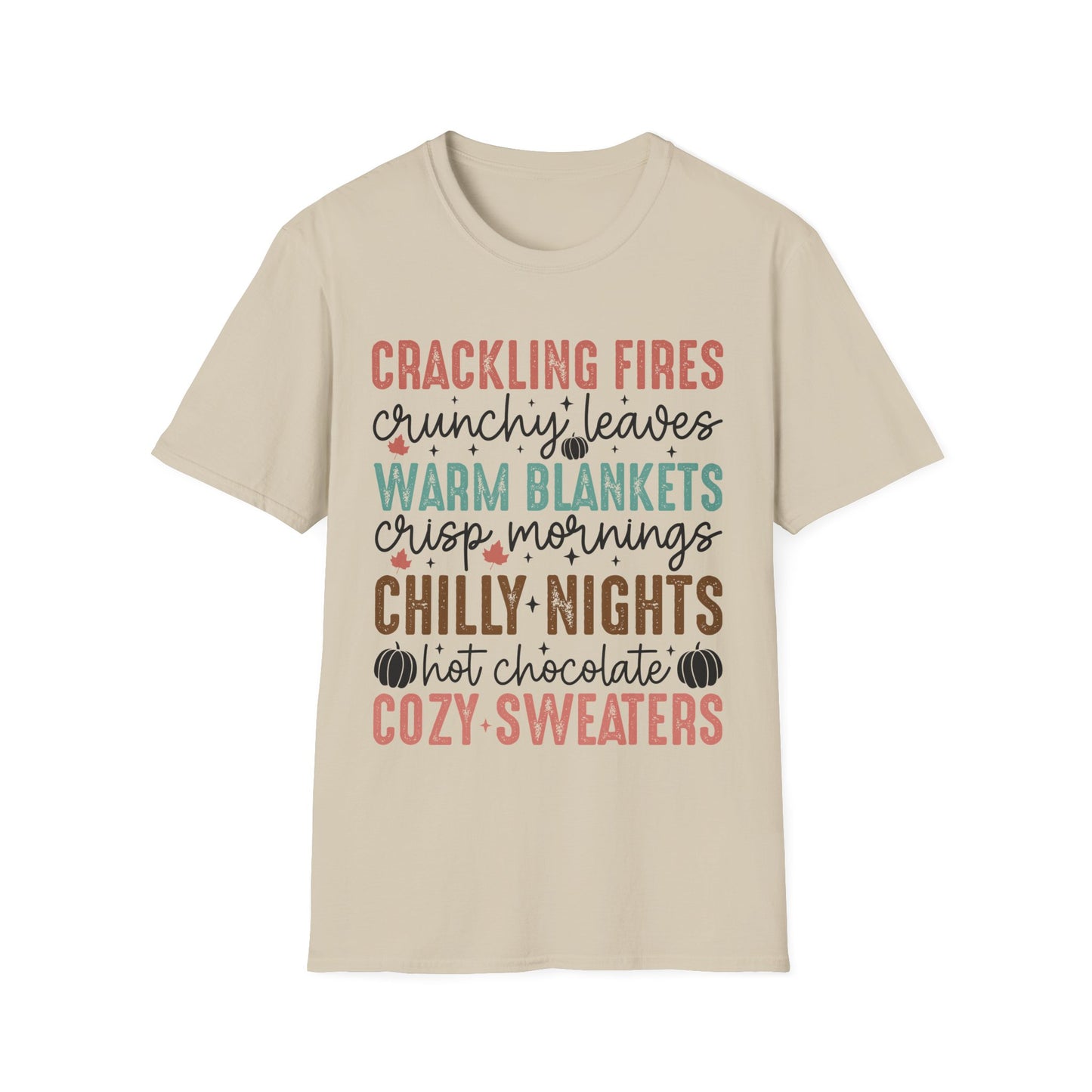 Cozy Fall Vibes Shirt – Crackling Fires + Warm Blankets Autumn T-Shirt