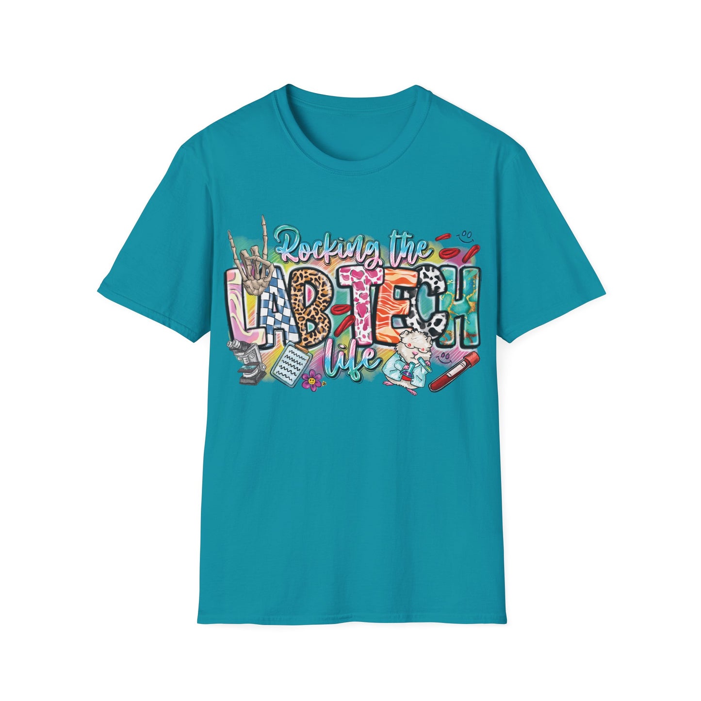 Rocking the Lab Tech Life - Colorful + Bright Unisex Short Sleeve T-Shirt