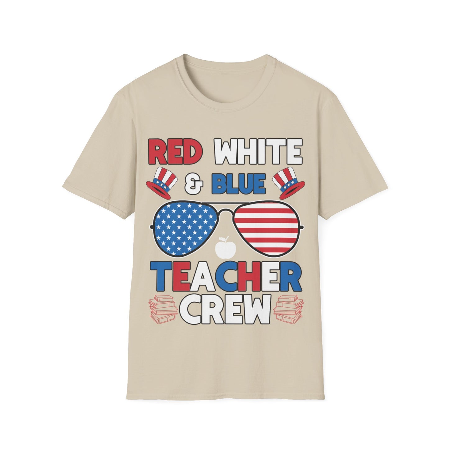Red White & Blue Teacher Crew Patriotic - Teacher's Unisex Short Sleeve T-Shirt