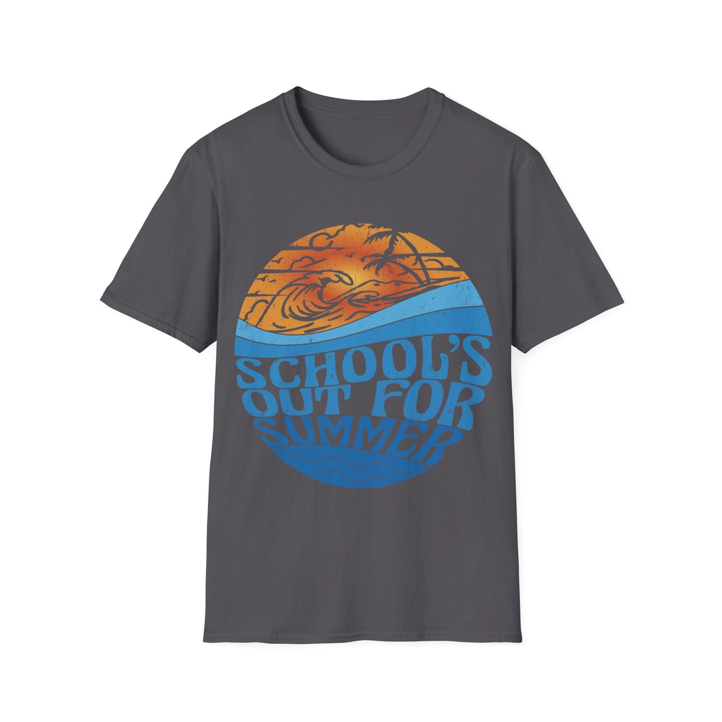 School's Out For Summer Retro Globe Tee - Teacher's Unisex Short Sleeve T-Shirt