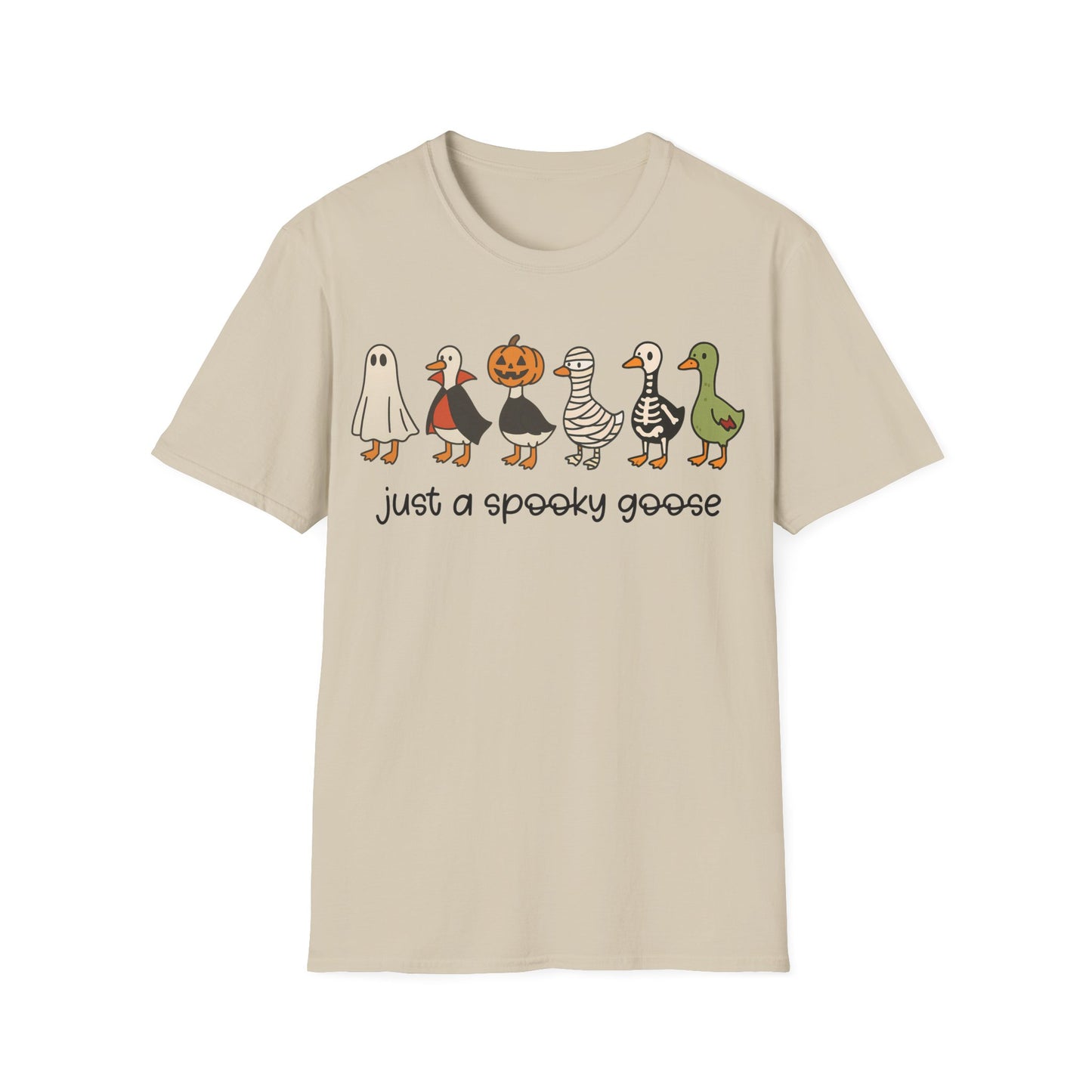 Spooky Goose Parade Halloween Teacher T-Shirt | Funny Fall Teacher Tee