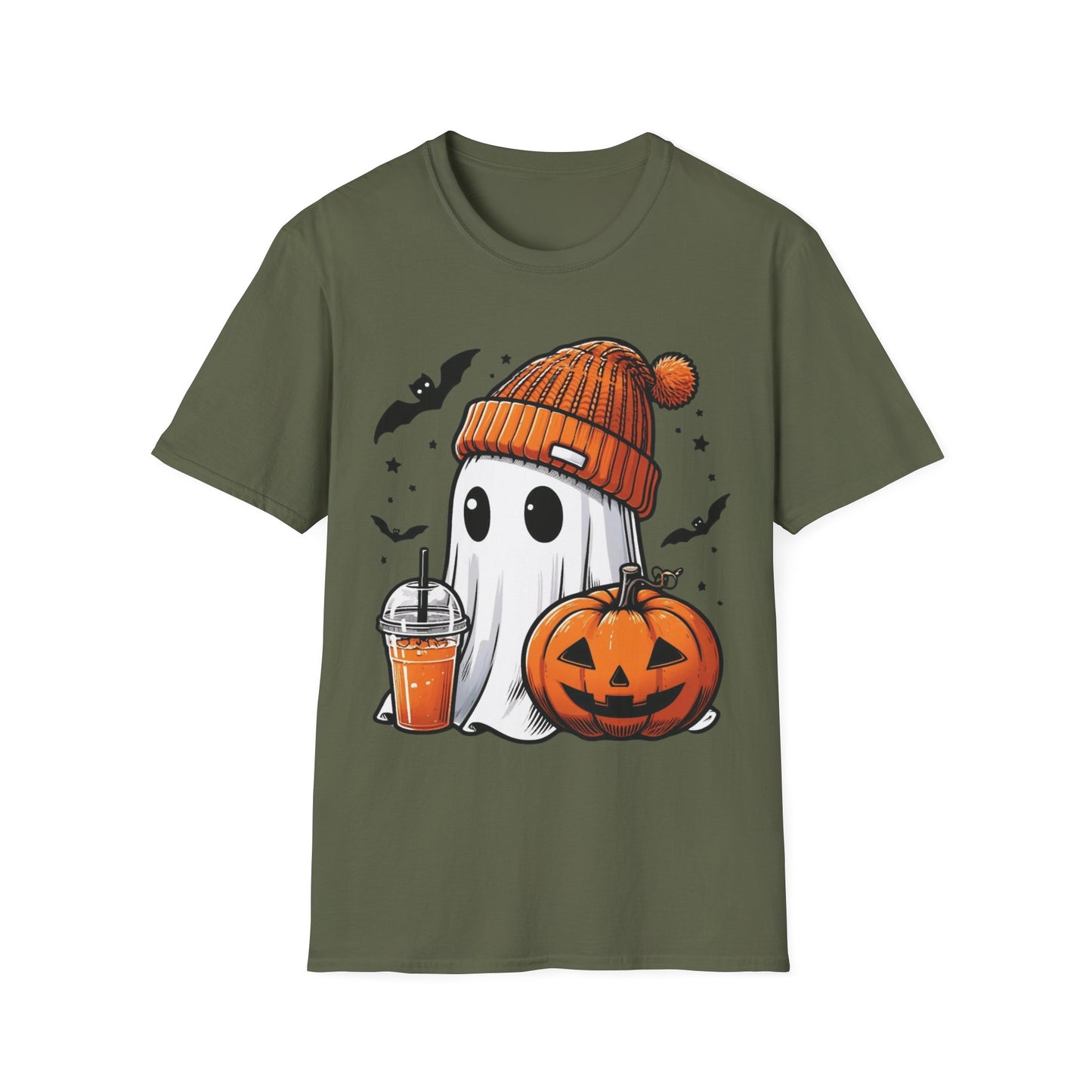 Halloween Juice Ghost T-Shirt | Cute Spooky Pumpkin + Ghost Graphic Tee