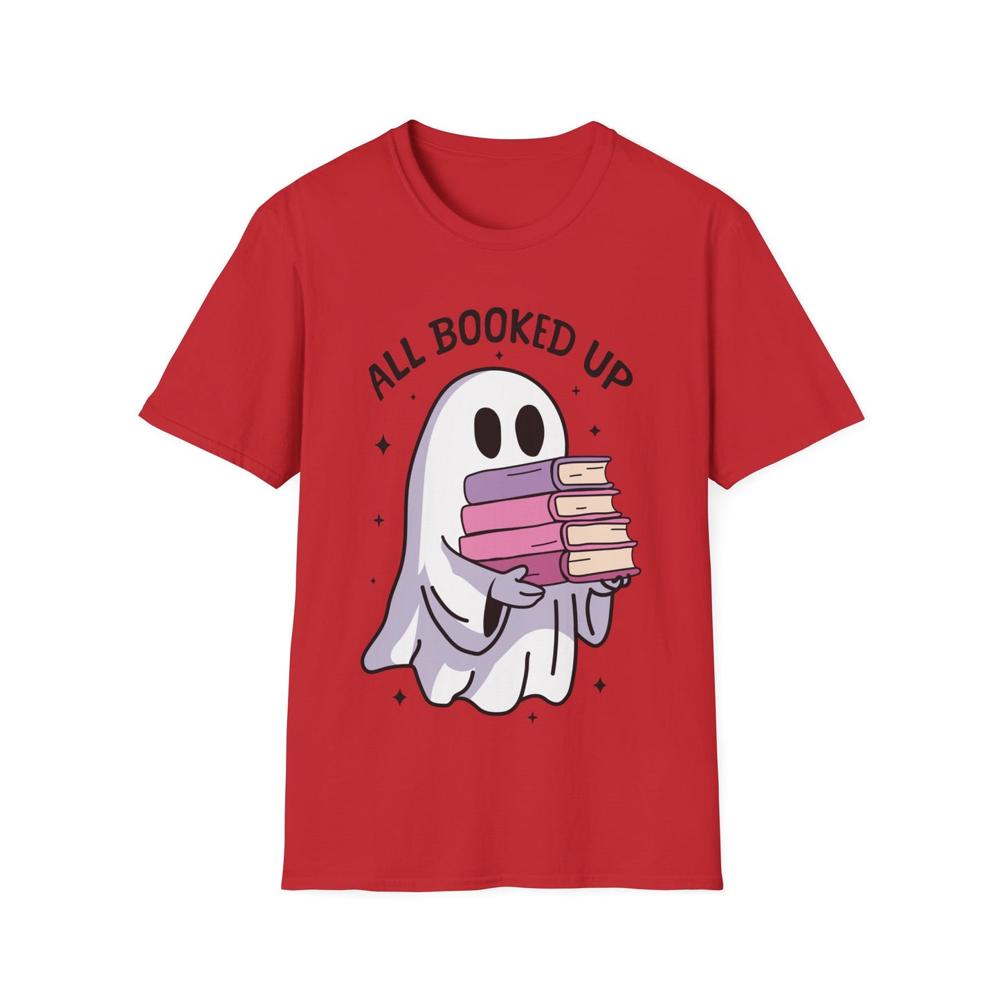 All Booked Up Halloween Shirt | Cute Ghost Reading Book Lover Tee