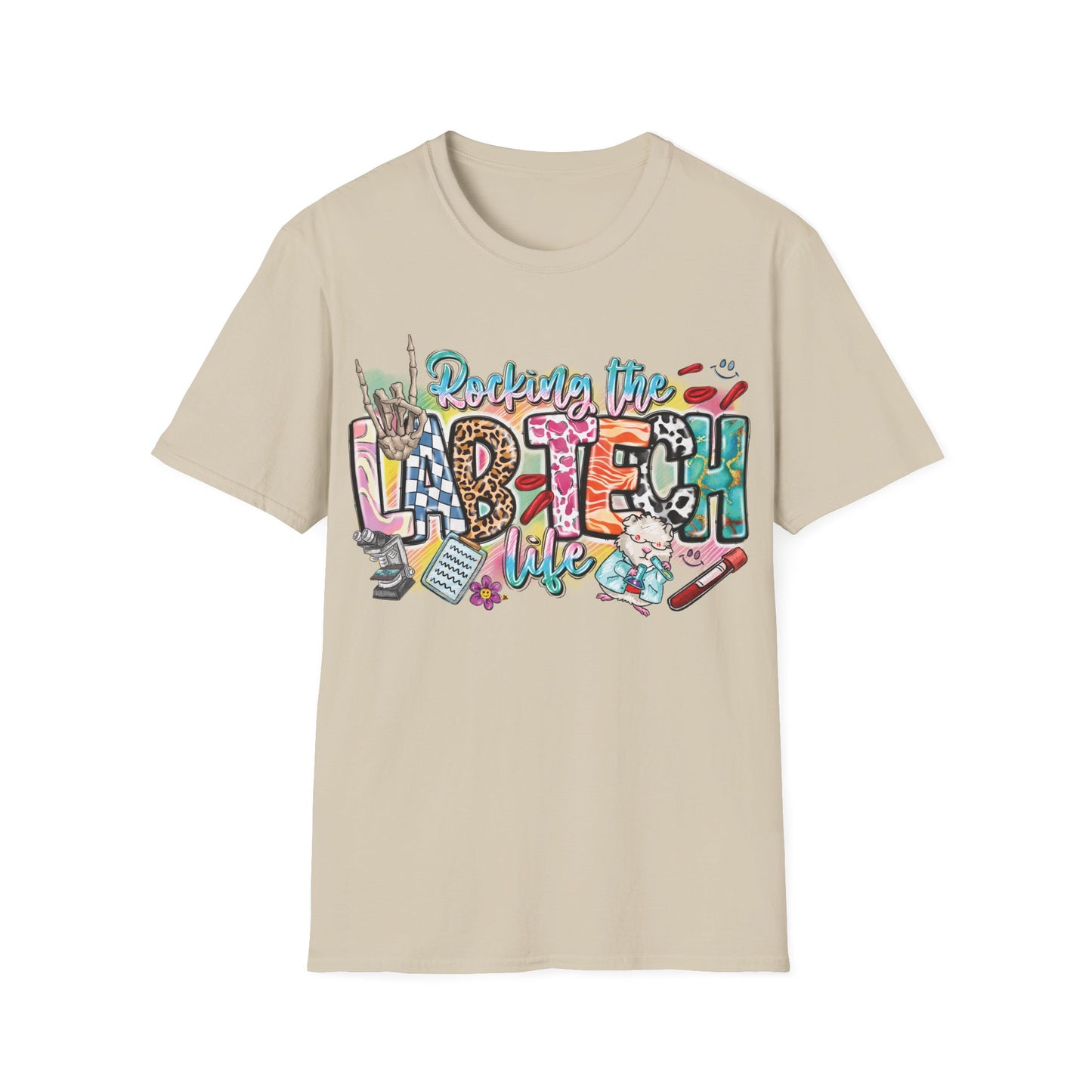 Rocking the Lab Tech Life - Colorful + Bright Unisex Short Sleeve T-Shirt