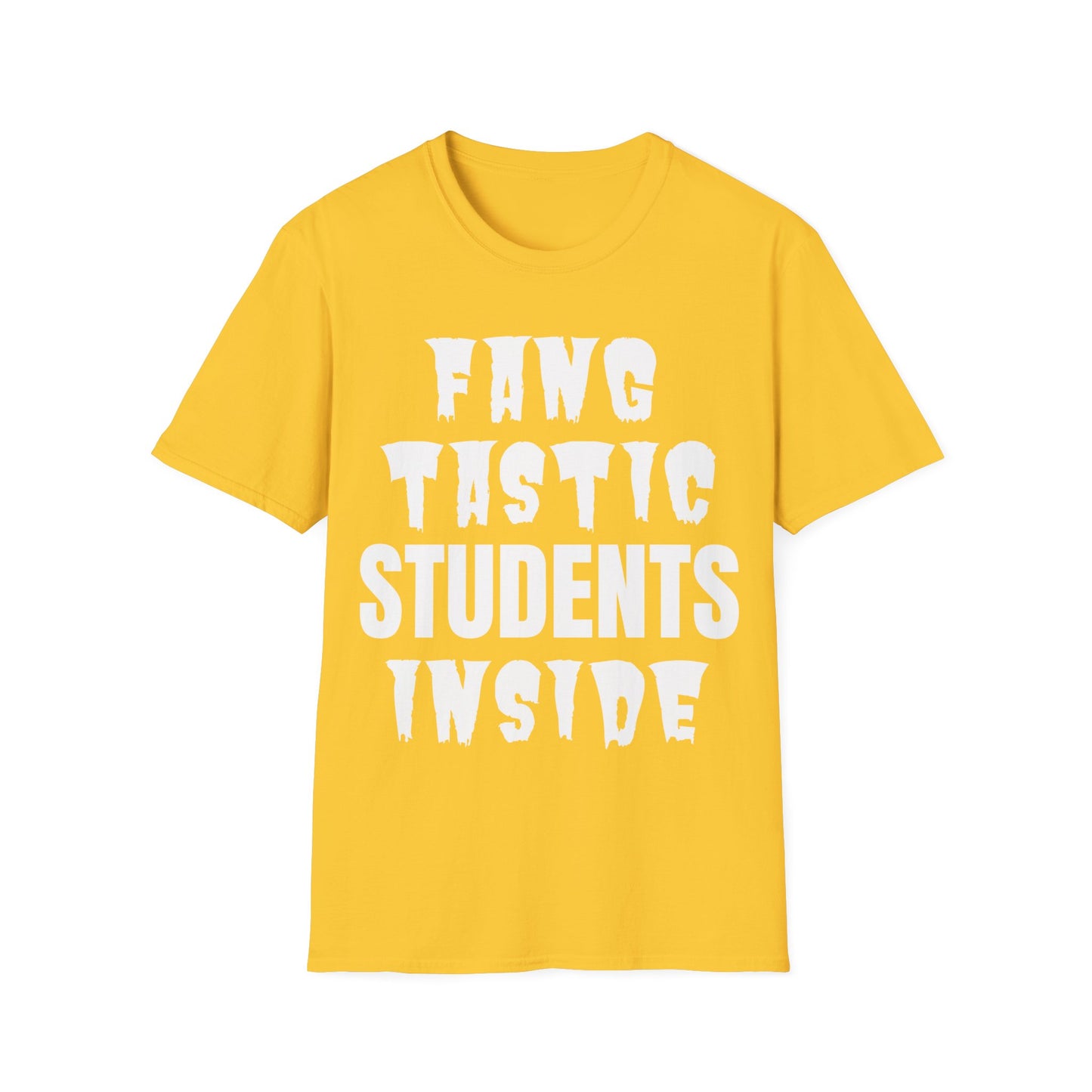 Fang-Tastic Students Inside Halloween Teacher T-Shirt + Hoodie | Funny Classroom Outfit