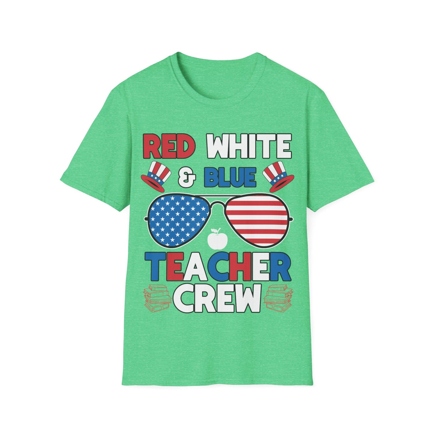 Red White & Blue Teacher Crew Patriotic - Teacher's Unisex Short Sleeve T-Shirt