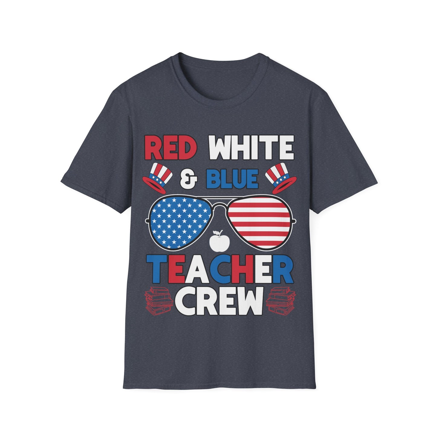 Red White & Blue Teacher Crew Patriotic - Teacher's Unisex Short Sleeve T-Shirt