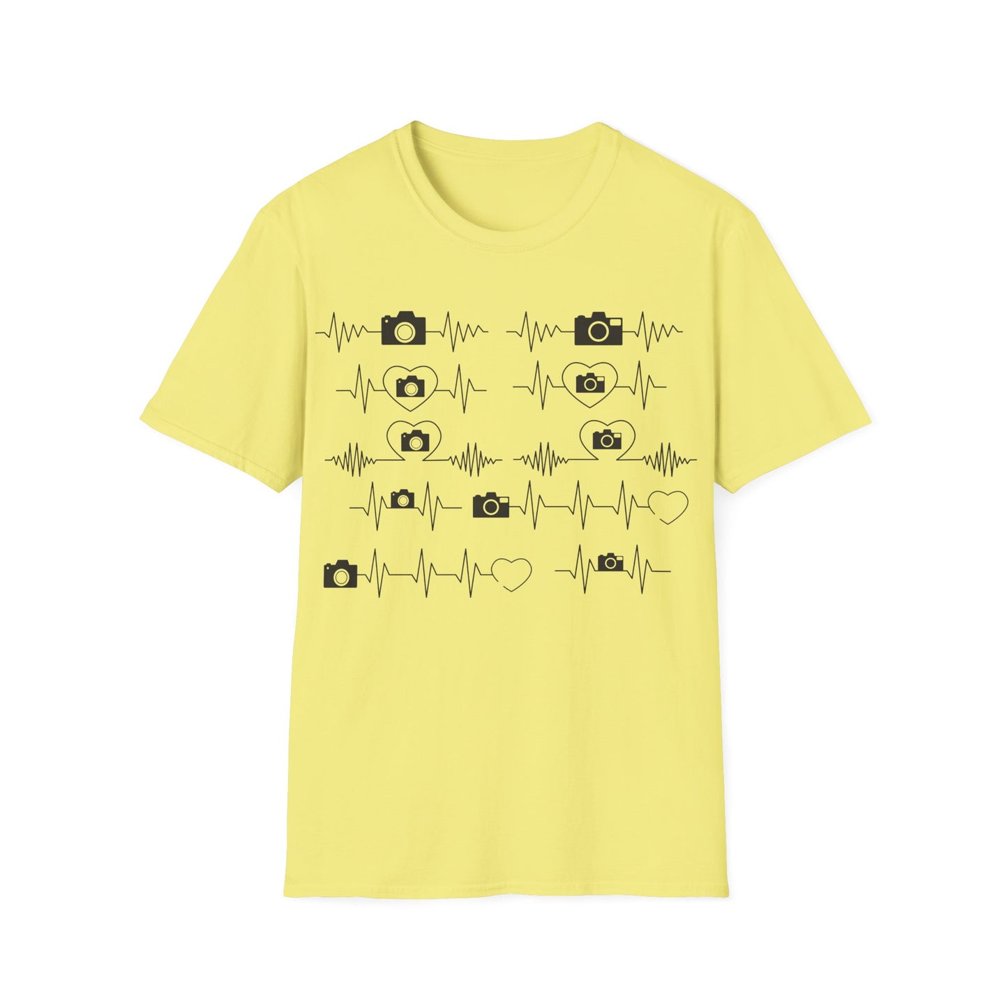Camera Heartbeat Shirt – Photographer Pulse + Photography Lover T-Shirt