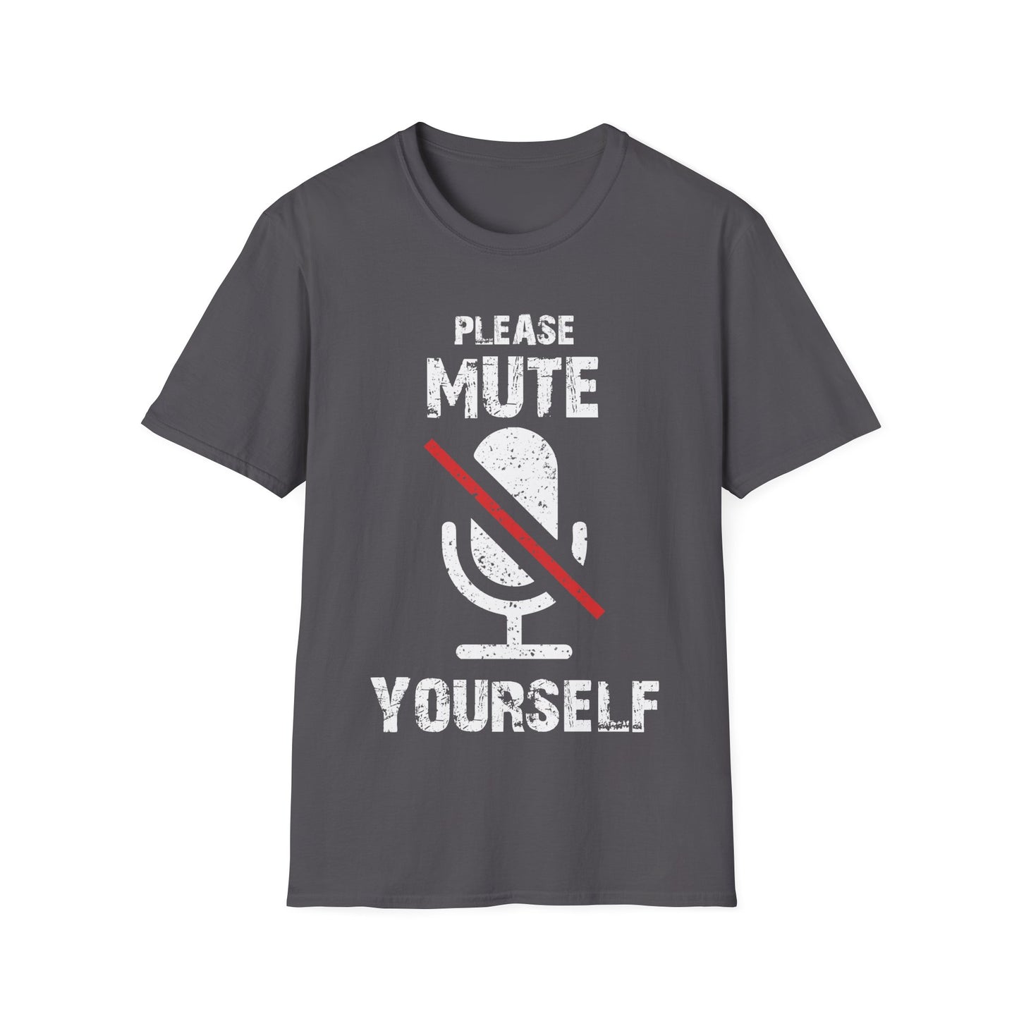 Please Mute Yourself T-Shirt – Funny Teacher + Zoom Meeting Tee