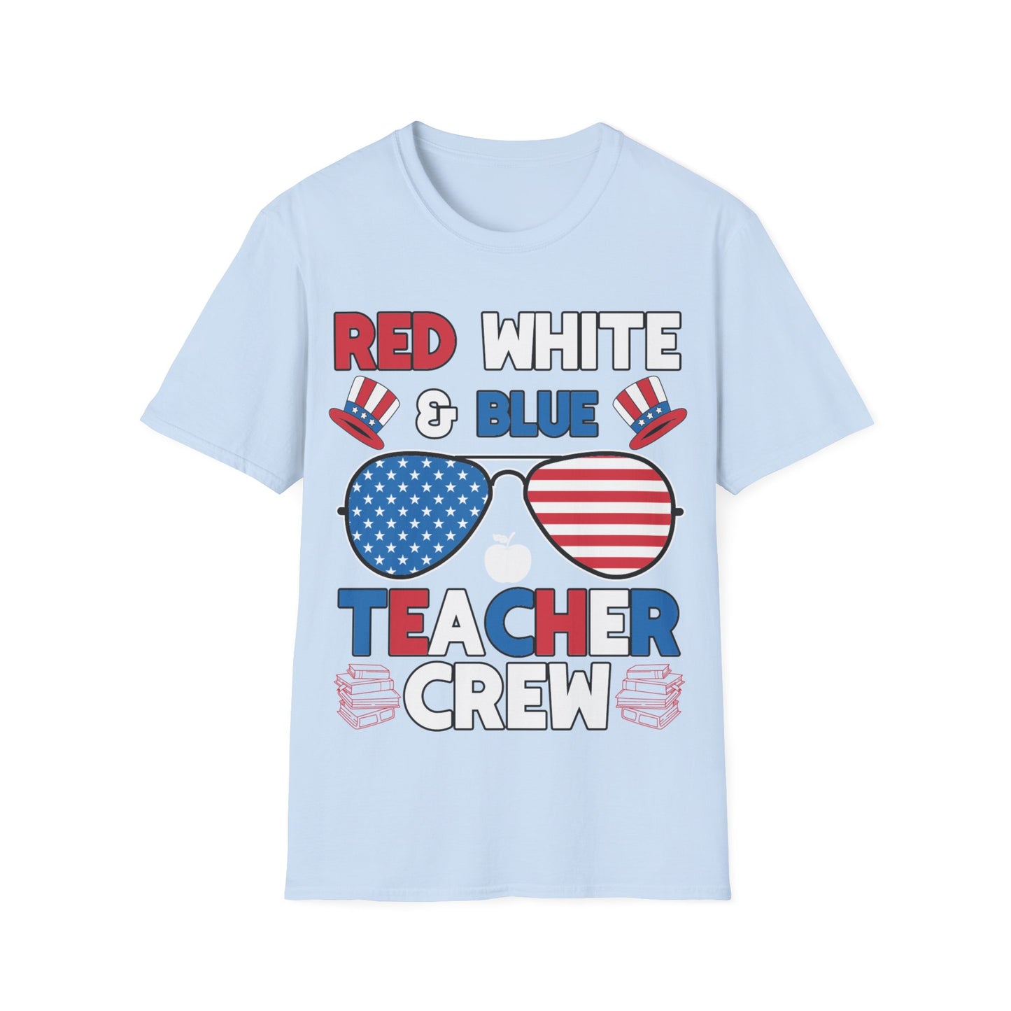Red White & Blue Teacher Crew Patriotic - Teacher's Unisex Short Sleeve T-Shirt