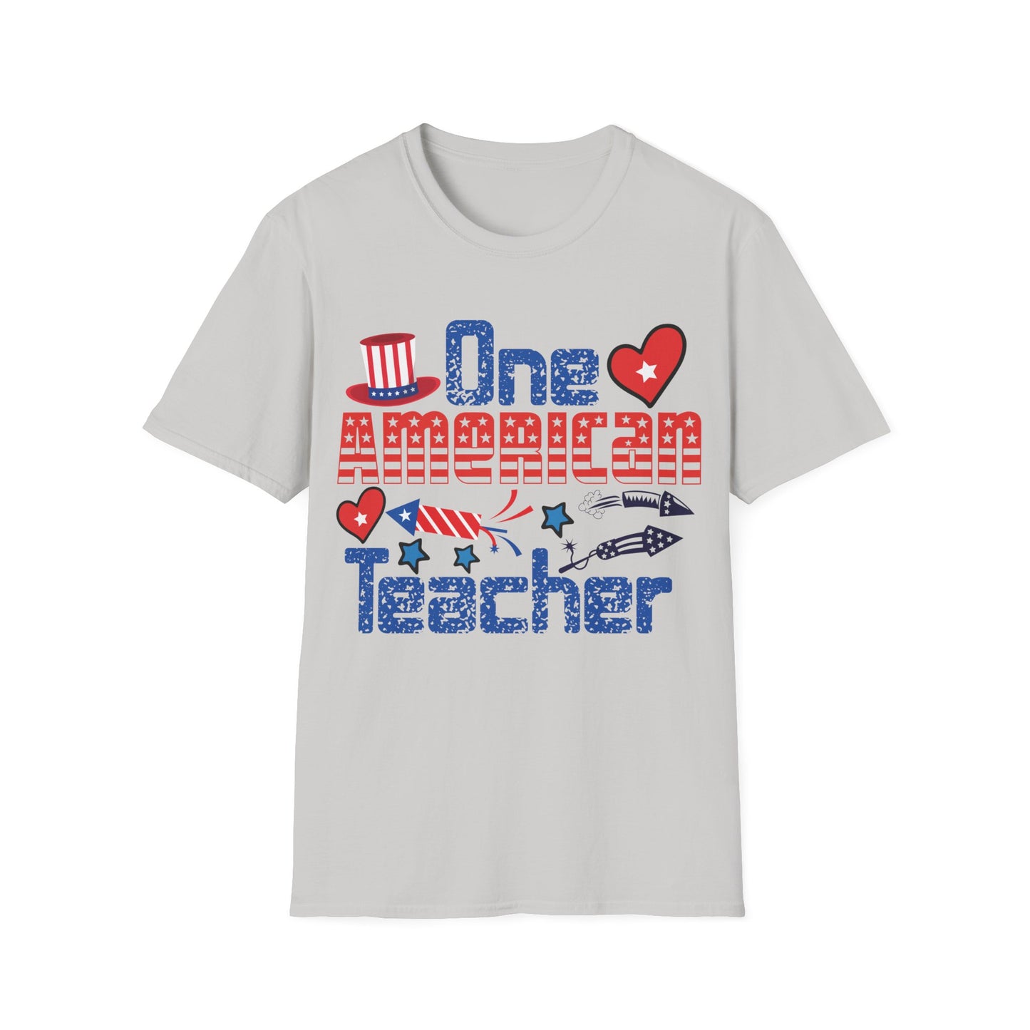 One American Teacher 4th July Celebration - Unisex Short Sleeve T-Shirt