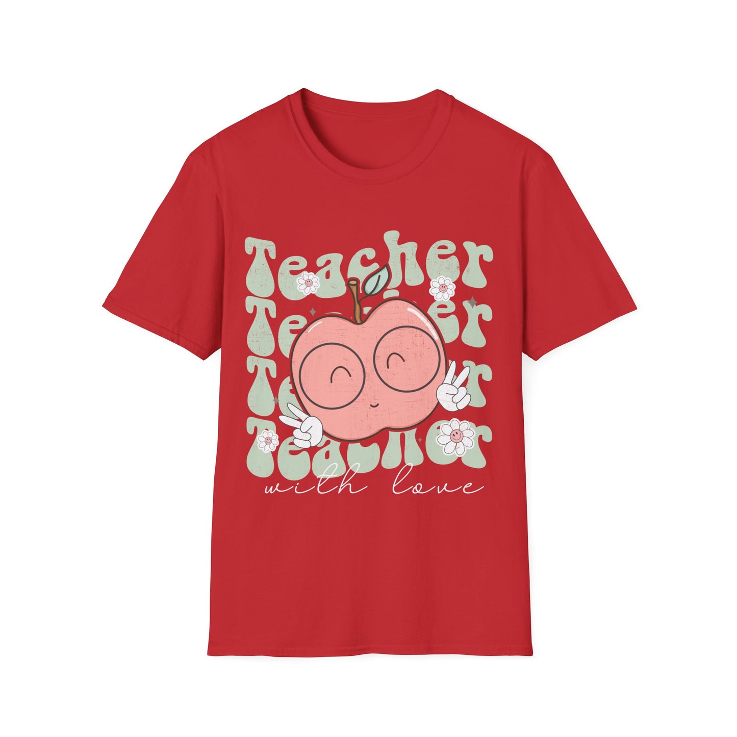 Teacher T-shirt: Cute Apple Design with Love