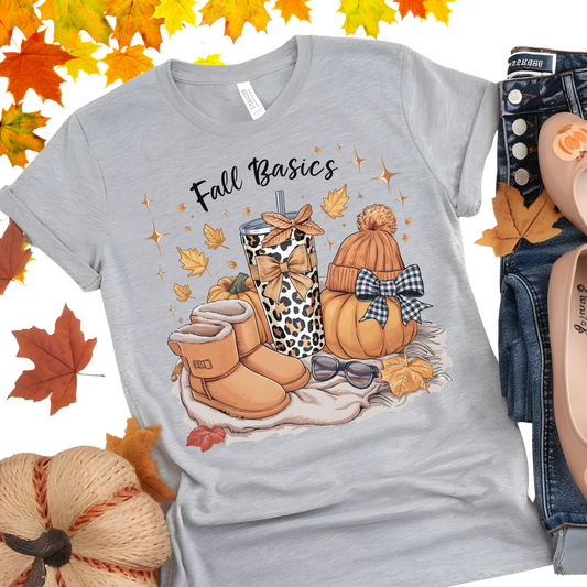 Fall Basics Shirt – Cozy Autumn Outfit Pumpkin Spice Graphic Tee