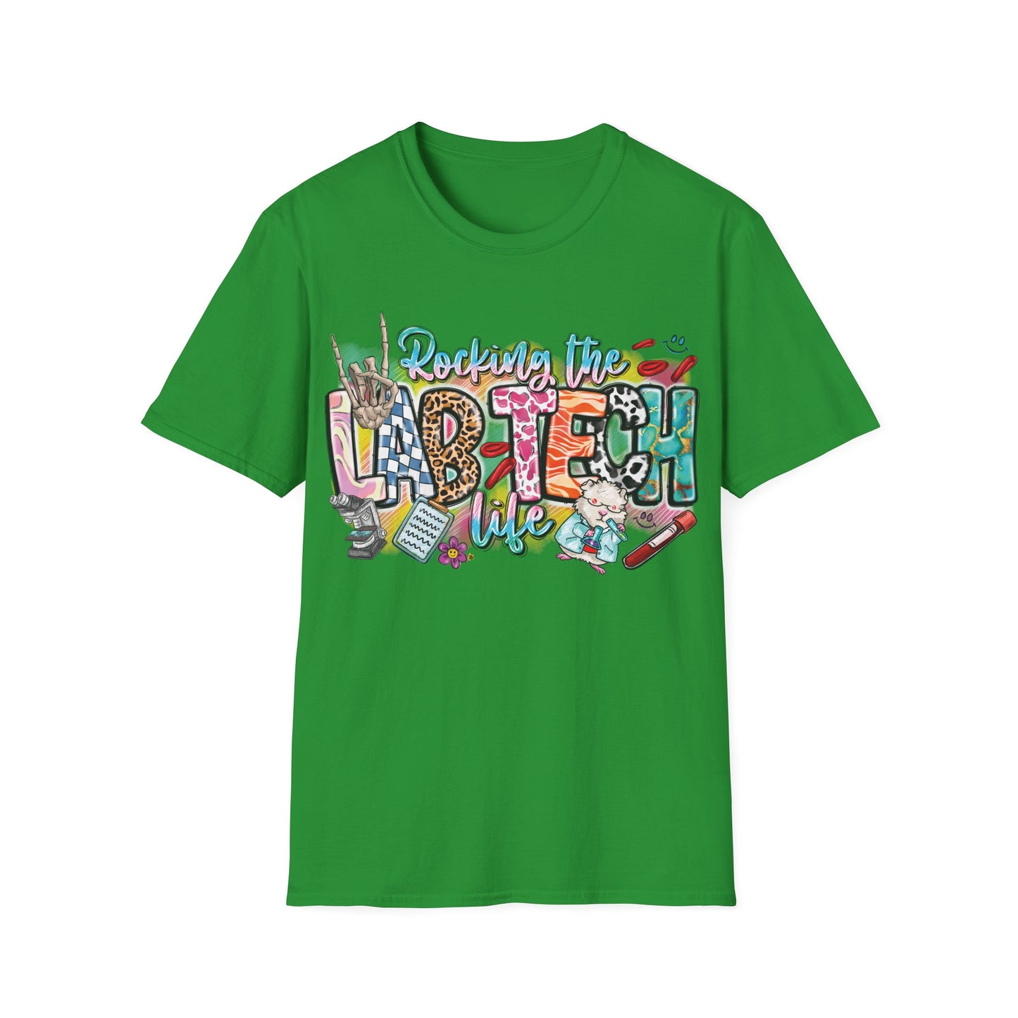 Rocking the Lab Tech Life - Colorful + Bright Unisex Short Sleeve T-Shirt