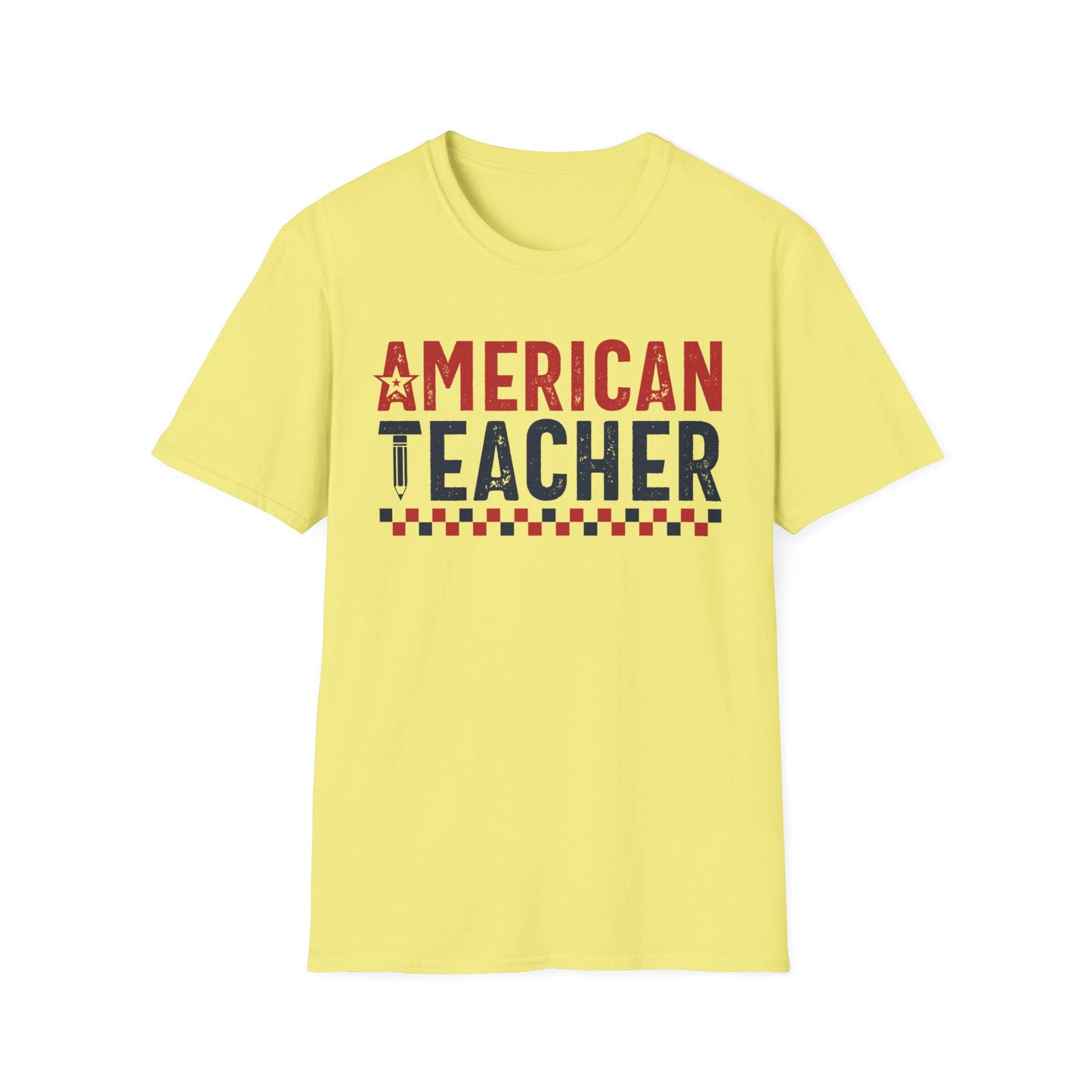 American Teacher -Patriotic Unisex Short Sleeve T-Shirt