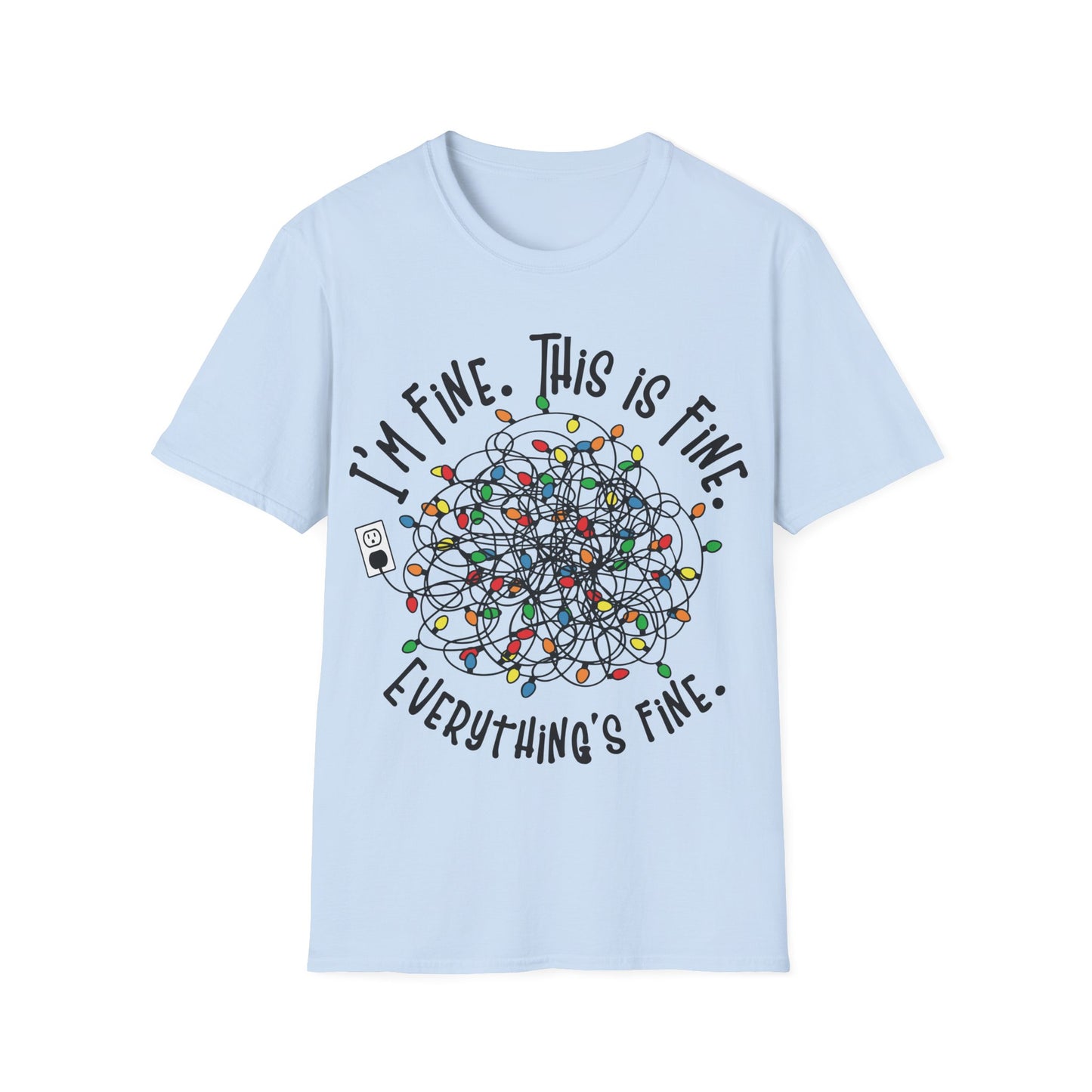 Tangled Christmas Lights T-Shirt – Funny Holiday Unisex Tee