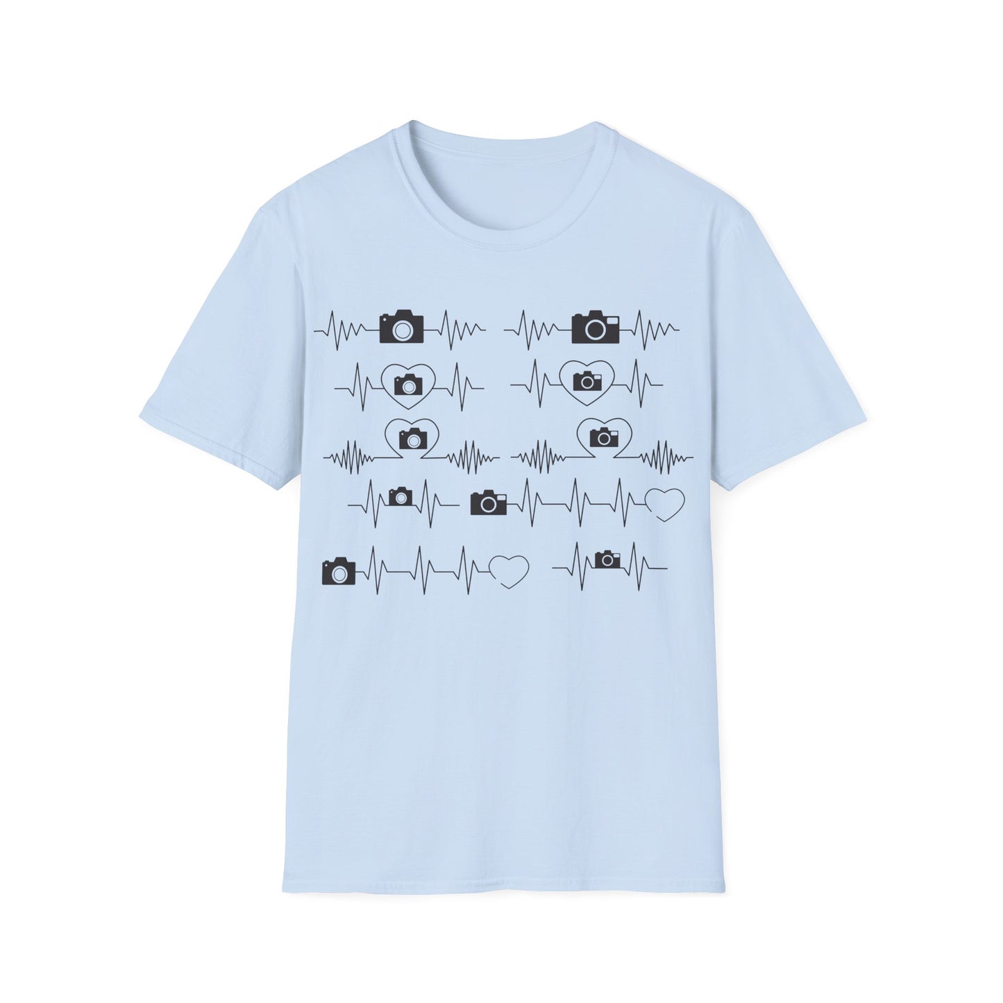 Camera Heartbeat Shirt – Photographer Pulse + Photography Lover T-Shirt