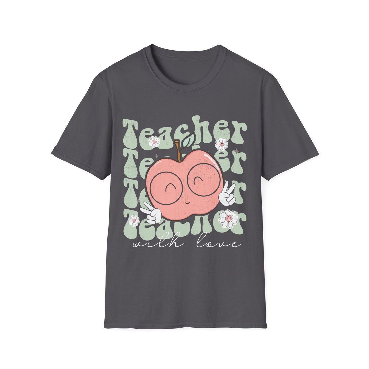 Teacher T-shirt: Cute Apple Design with Love