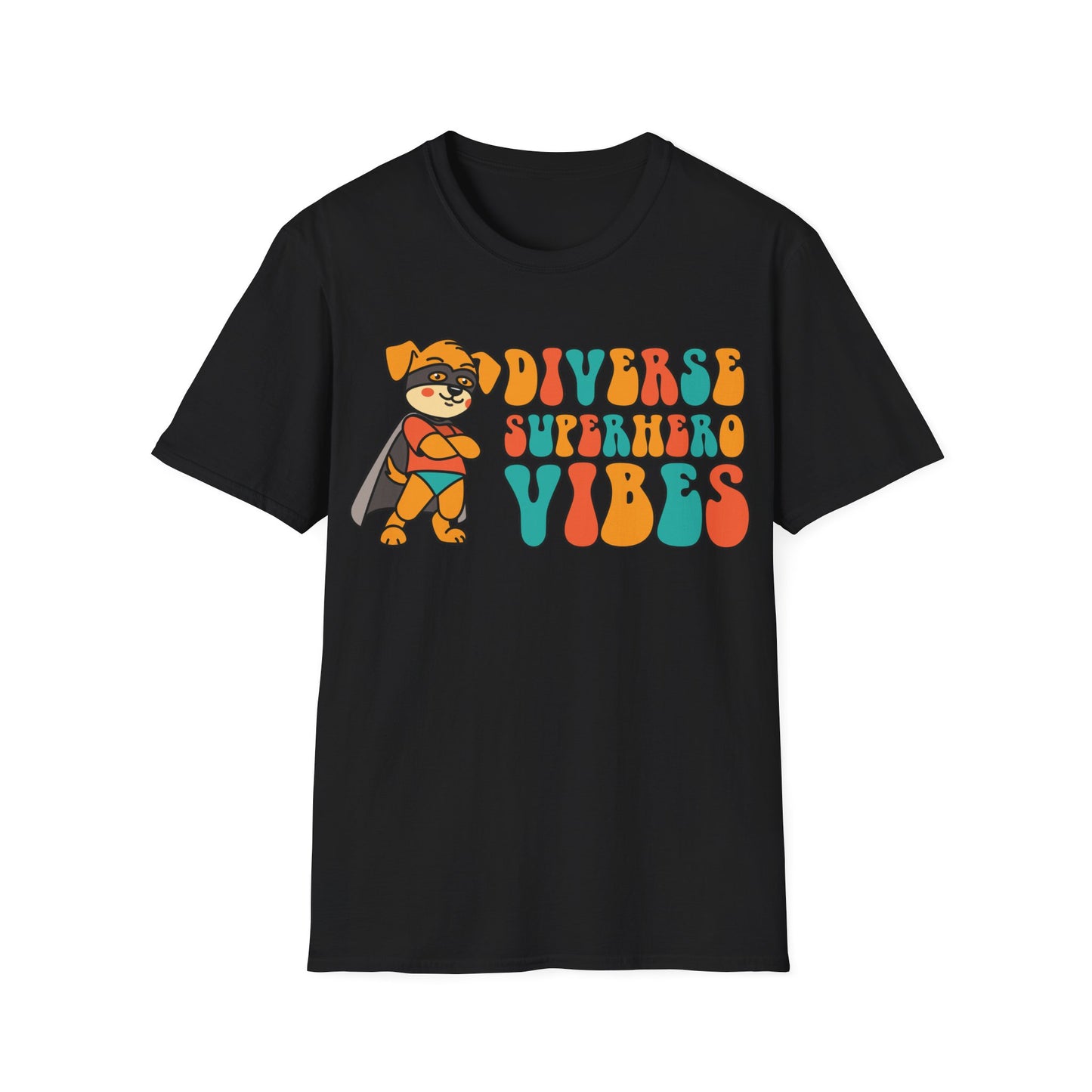 Diverse Superhero Vibes - Celebrating Neurodiversity + Inclusion - T-Shirt