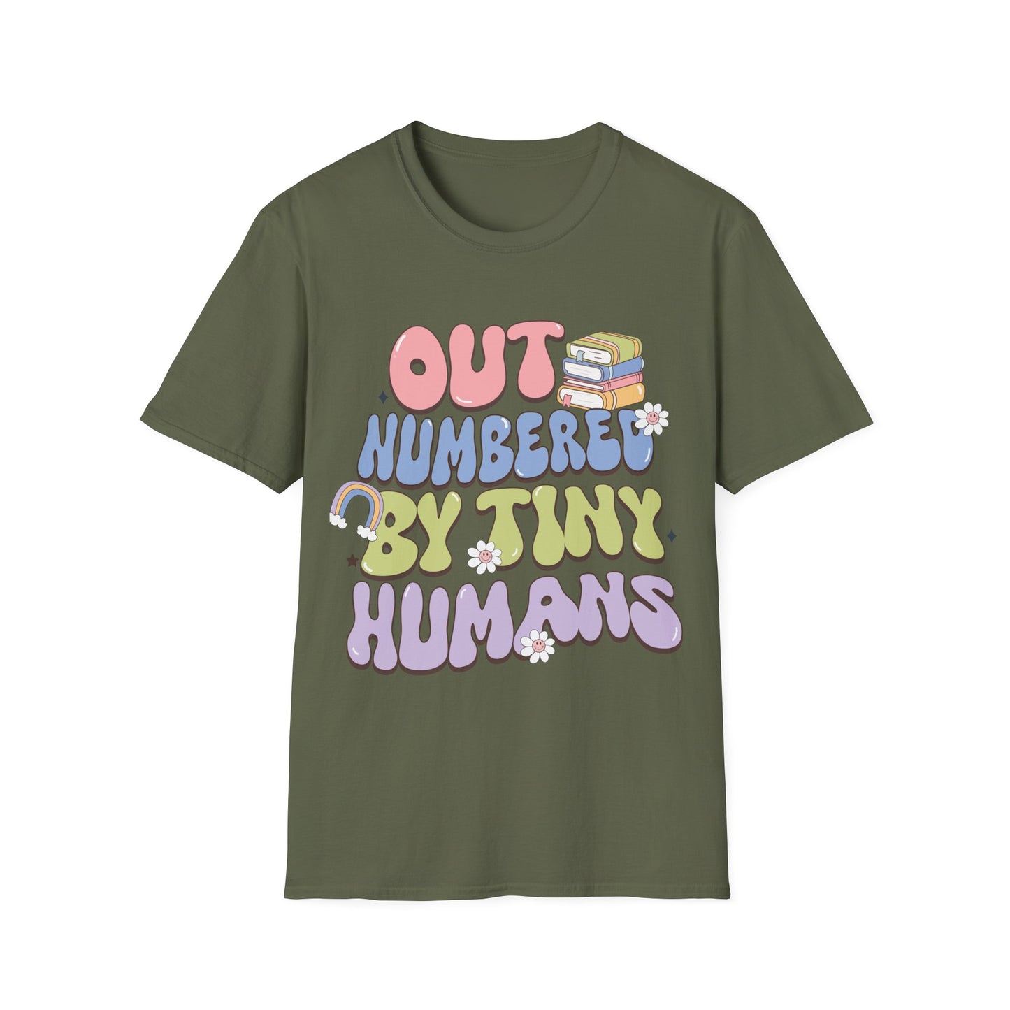Outnumbered by Tiny Humans Unisex T-shirt - Cute Kindergarten + Parent Shirt