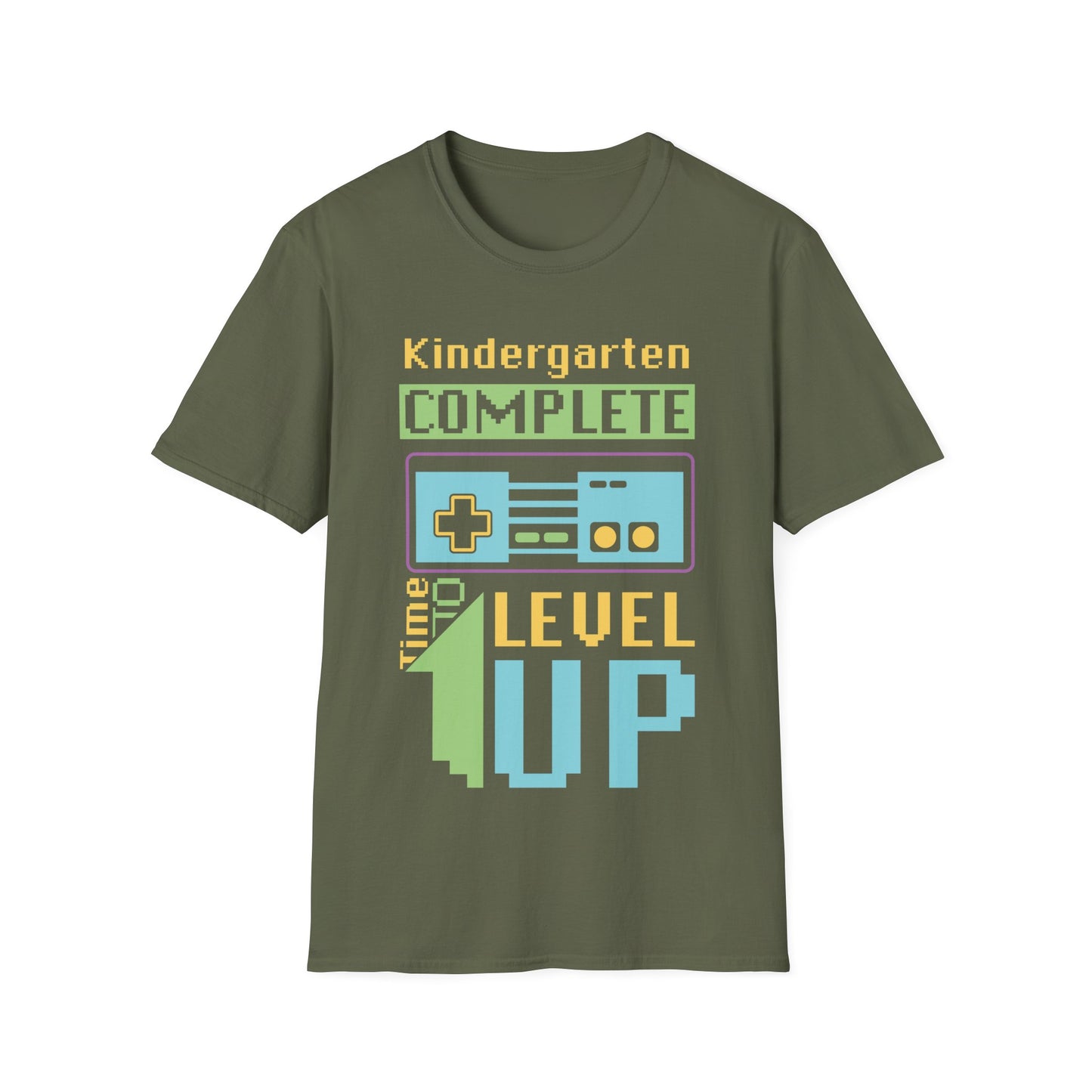 Kindergarten Complete - Level Up - Cheerful Gaming Fun Unisex Short Sleeve T-Shirt