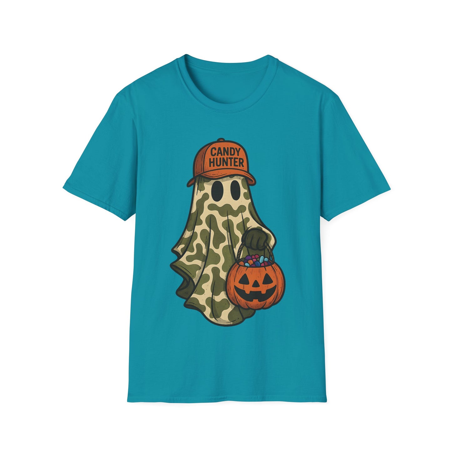 Candy Hunter Ghost Shirt – Funny Camo Halloween Trick-or-Treat T-Shirt