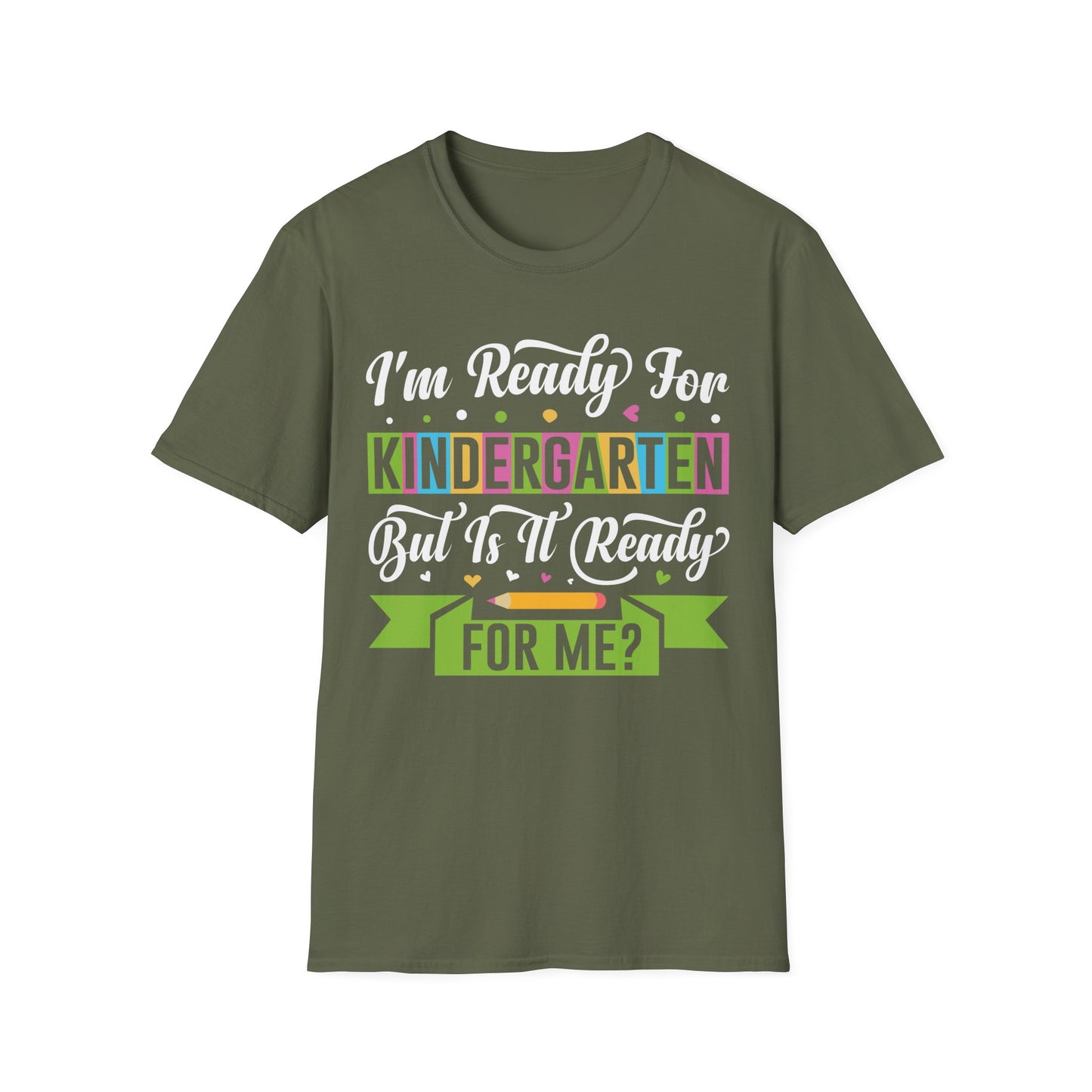I'm Ready For Kindergarten Word Graphic Tee - Back To School T-Shirt