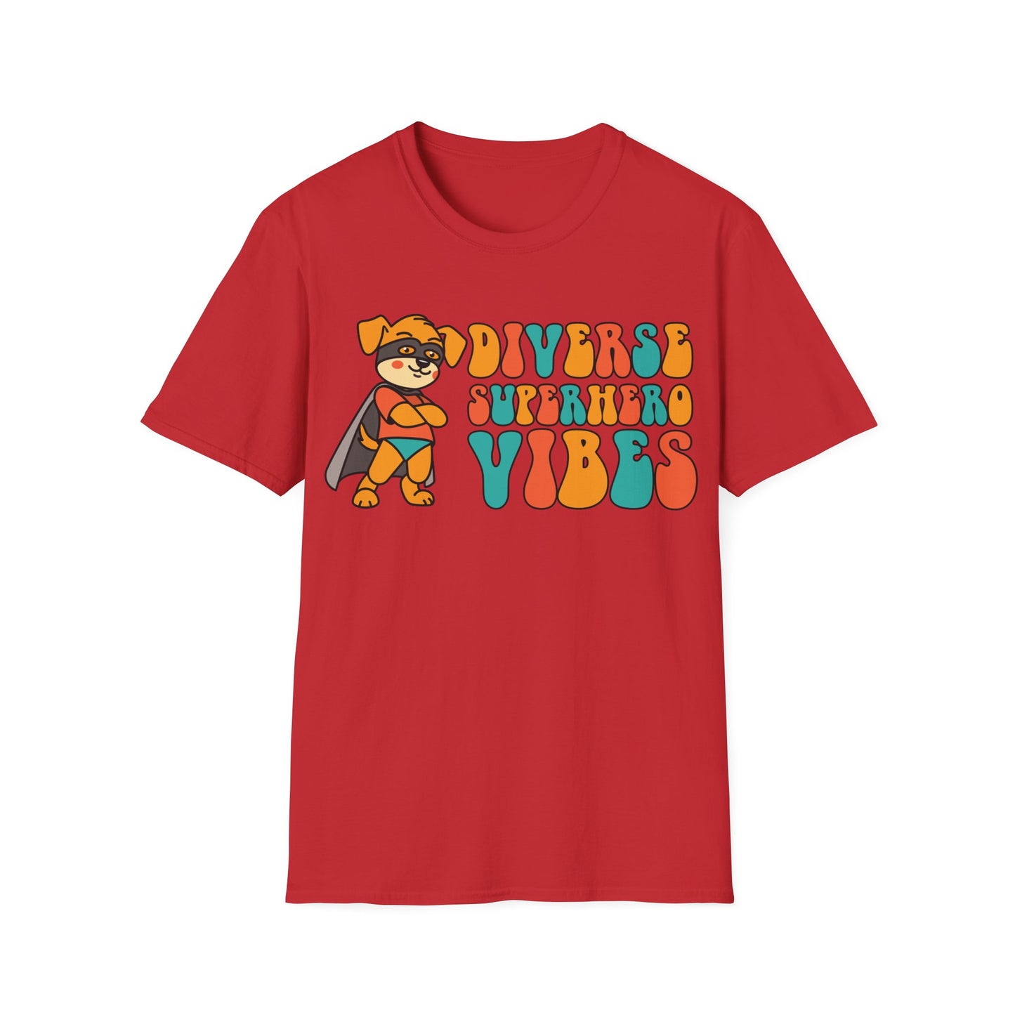 Diverse Superhero Vibes - Celebrating Neurodiversity + Inclusion - T-Shirt