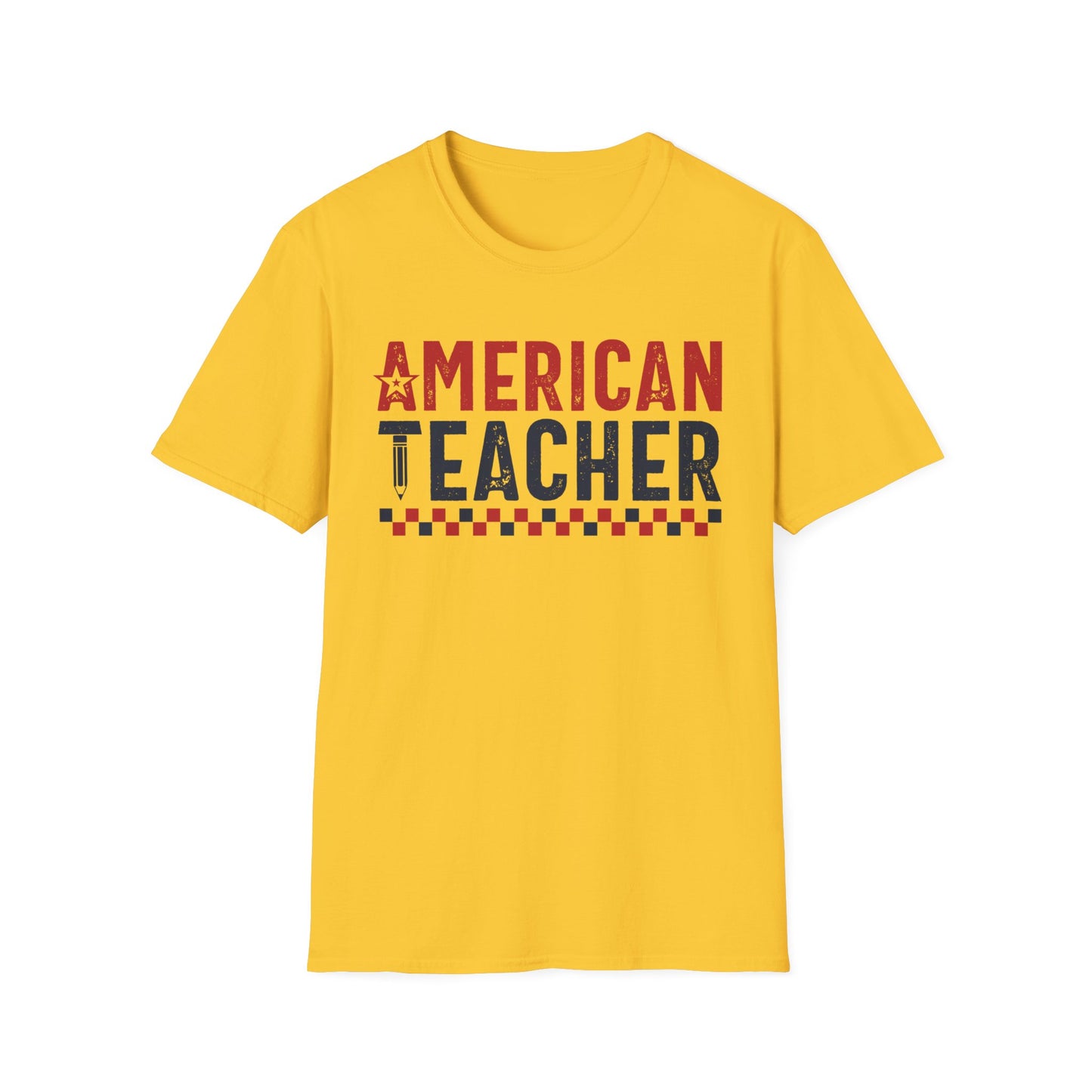 American Teacher -Patriotic Unisex Short Sleeve T-Shirt
