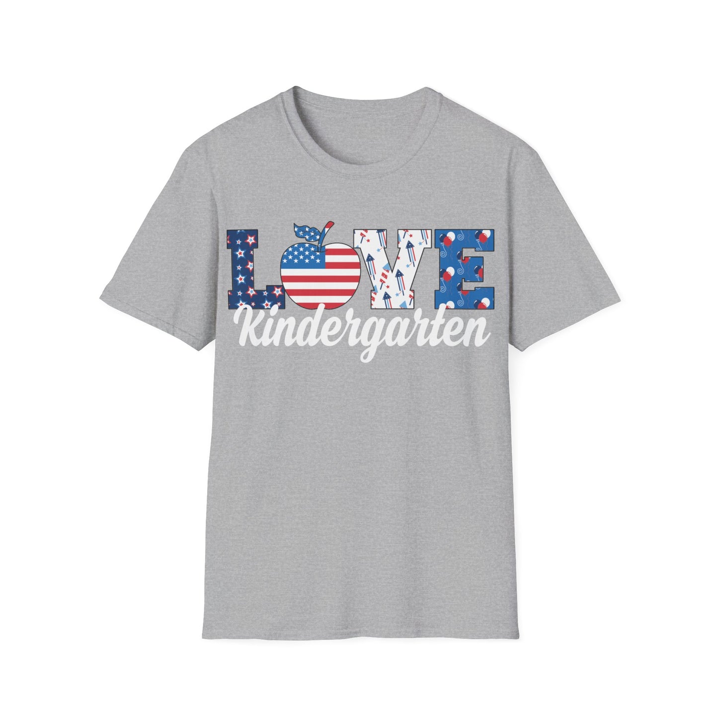 Love Kindergarten Patriotic - Unisex Short Sleeve T-Shirt