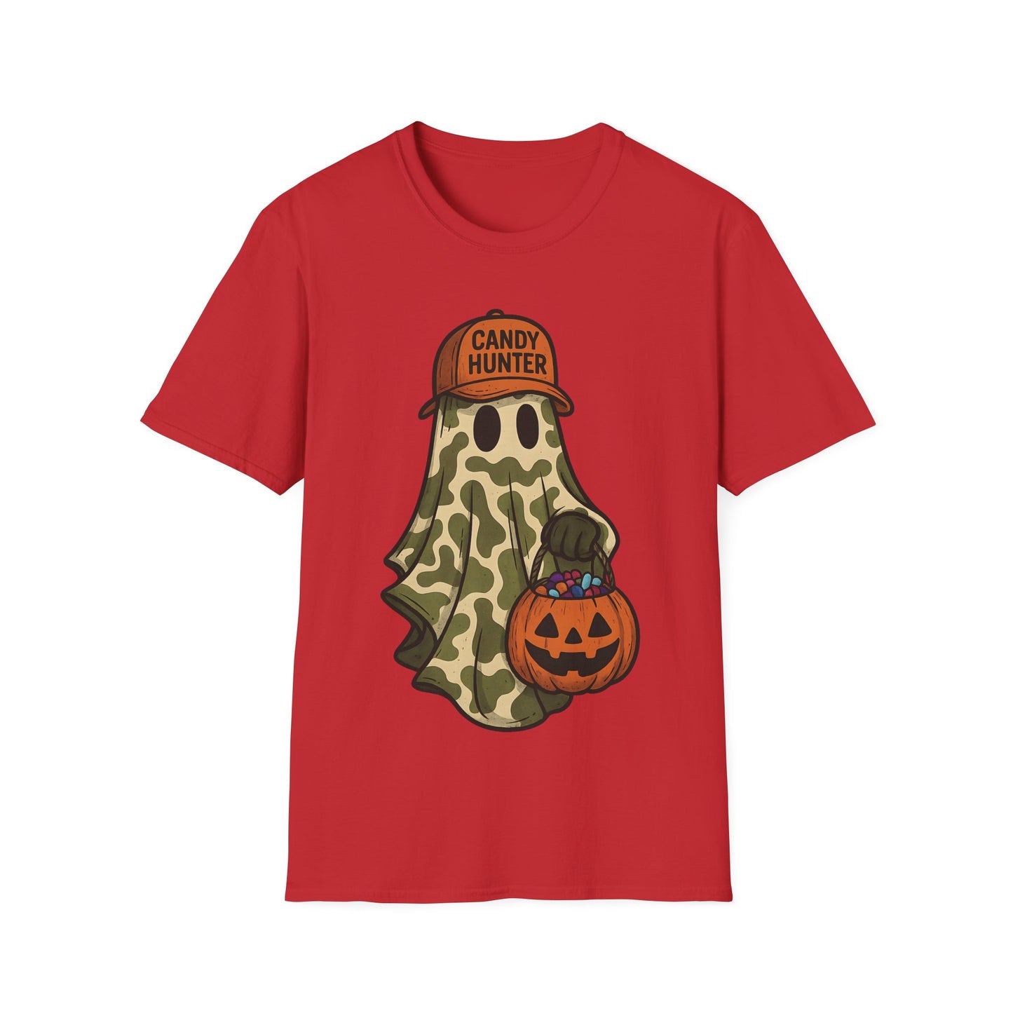 Candy Hunter Ghost Shirt – Funny Camo Halloween Trick-or-Treat T-Shirt