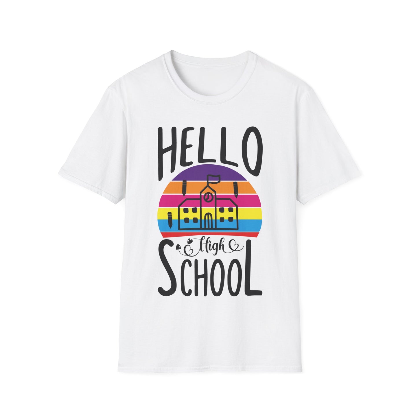 Teach Love Inspire Teacher T-Shirt – Retro Rainbow Back to School Tee